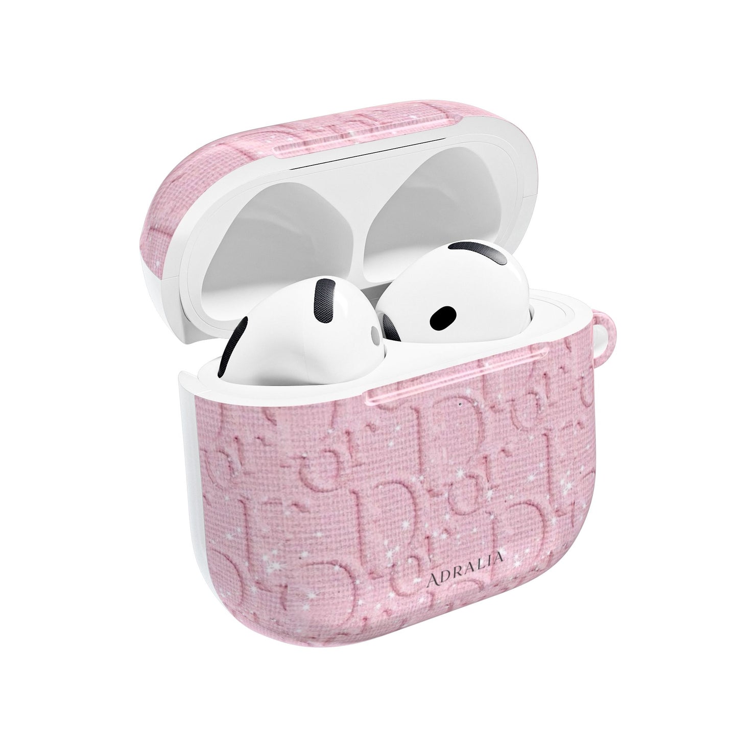 Pink Embossed Designer-Style AirPod Case