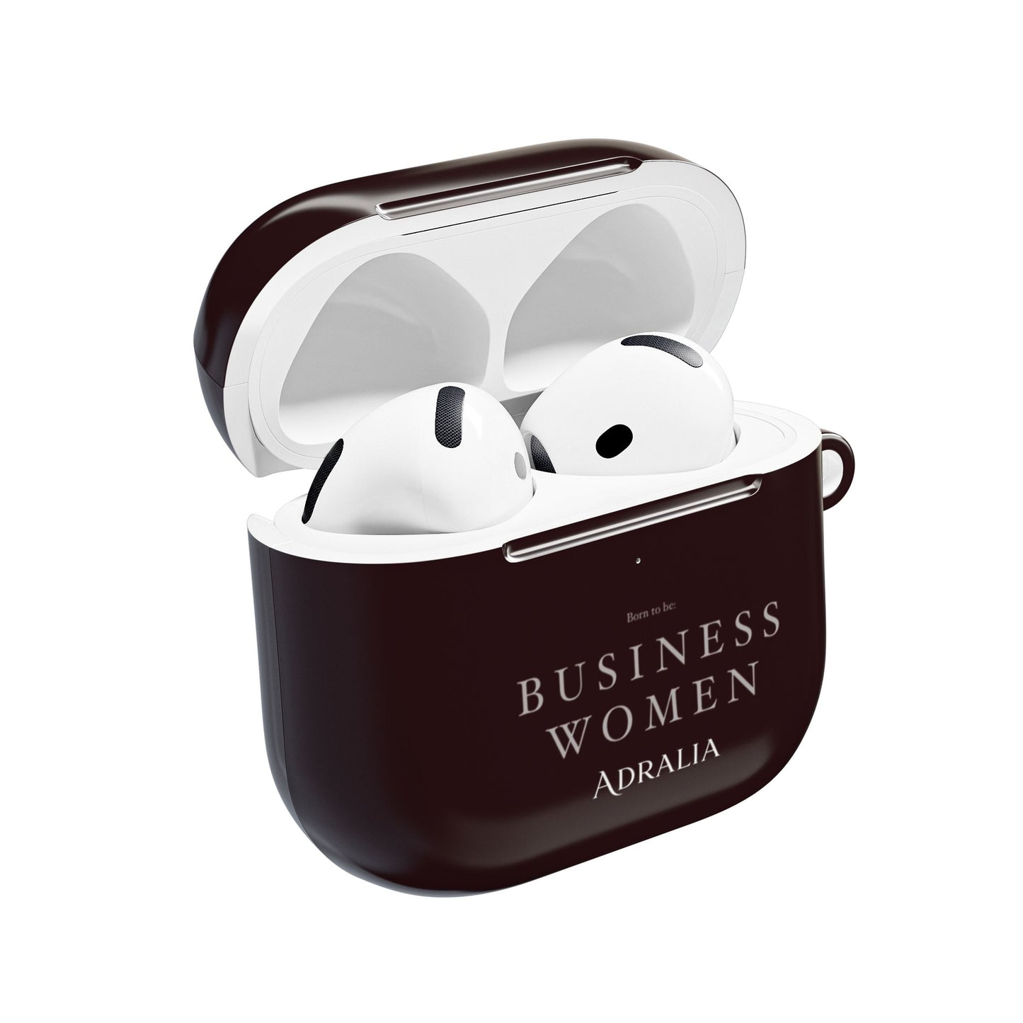 Business Women AirPods Case — Elegant Maroon Protective Cover