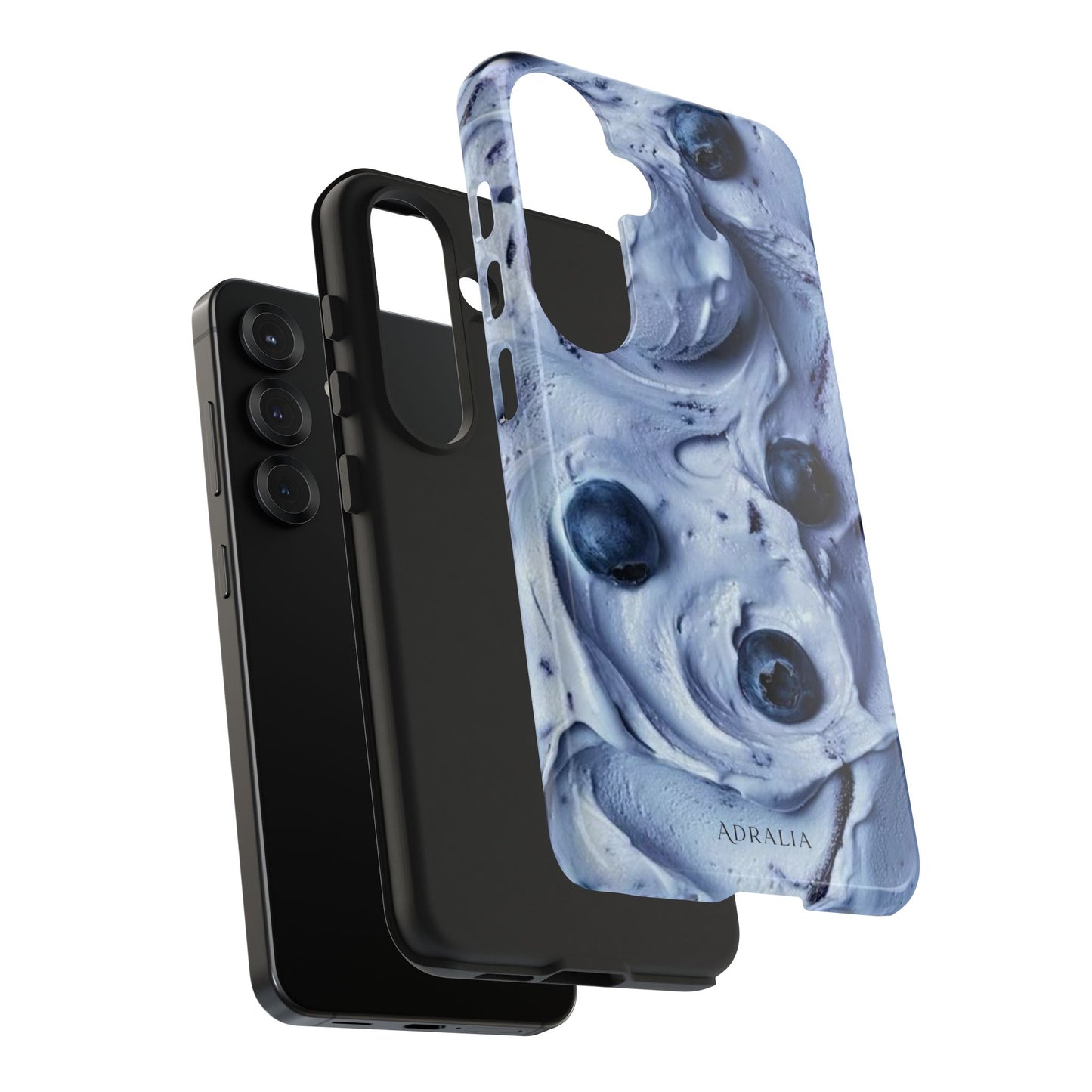 Blueberry Swirl Tough Phone Case — Protective Artistic Fruit Pattern