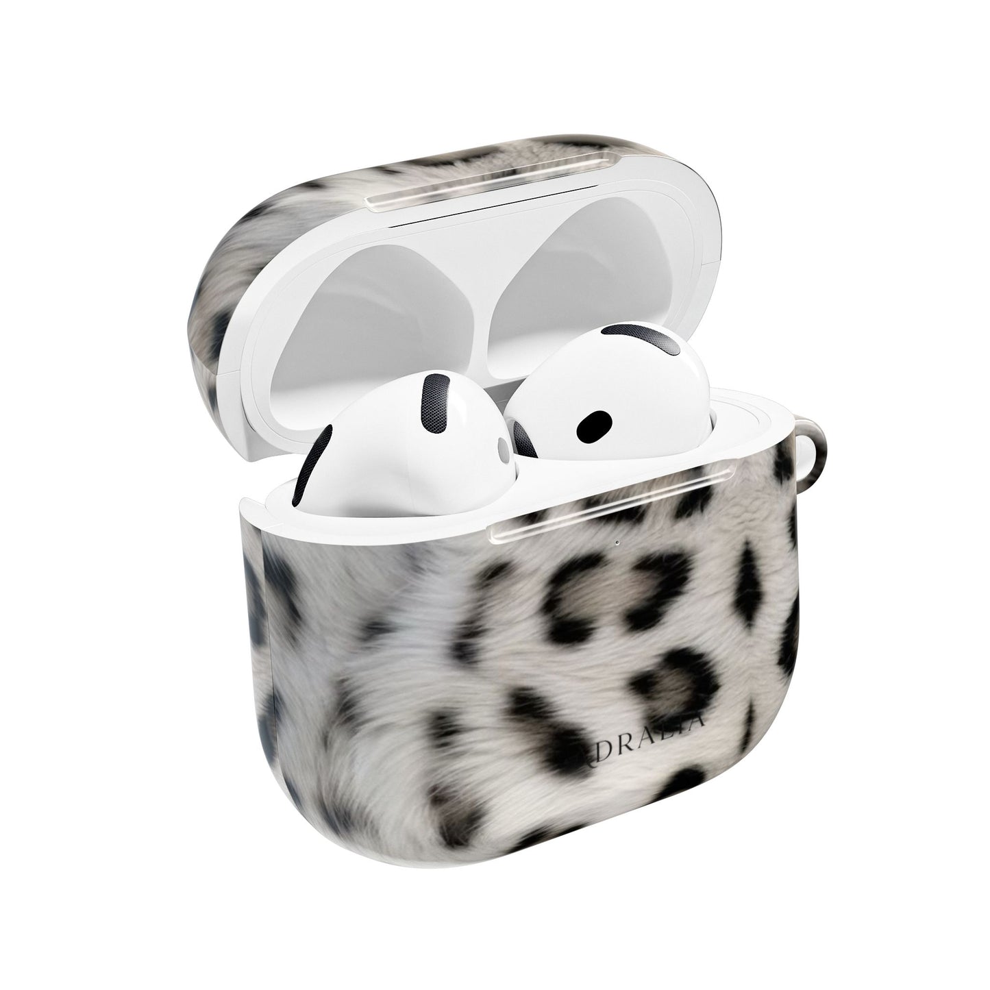 Leopard Print AirPod Case — Faux Fur Black & White Protective Cover