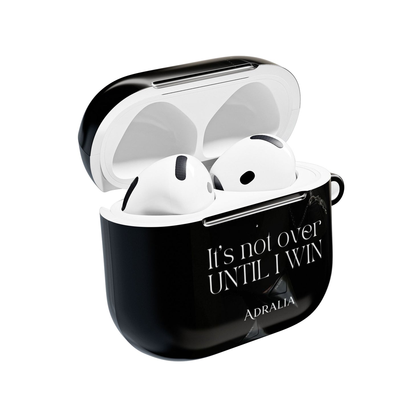 Motivational AirPod Case — "It's Not Over Until I Win" Inspirational Protective Cover