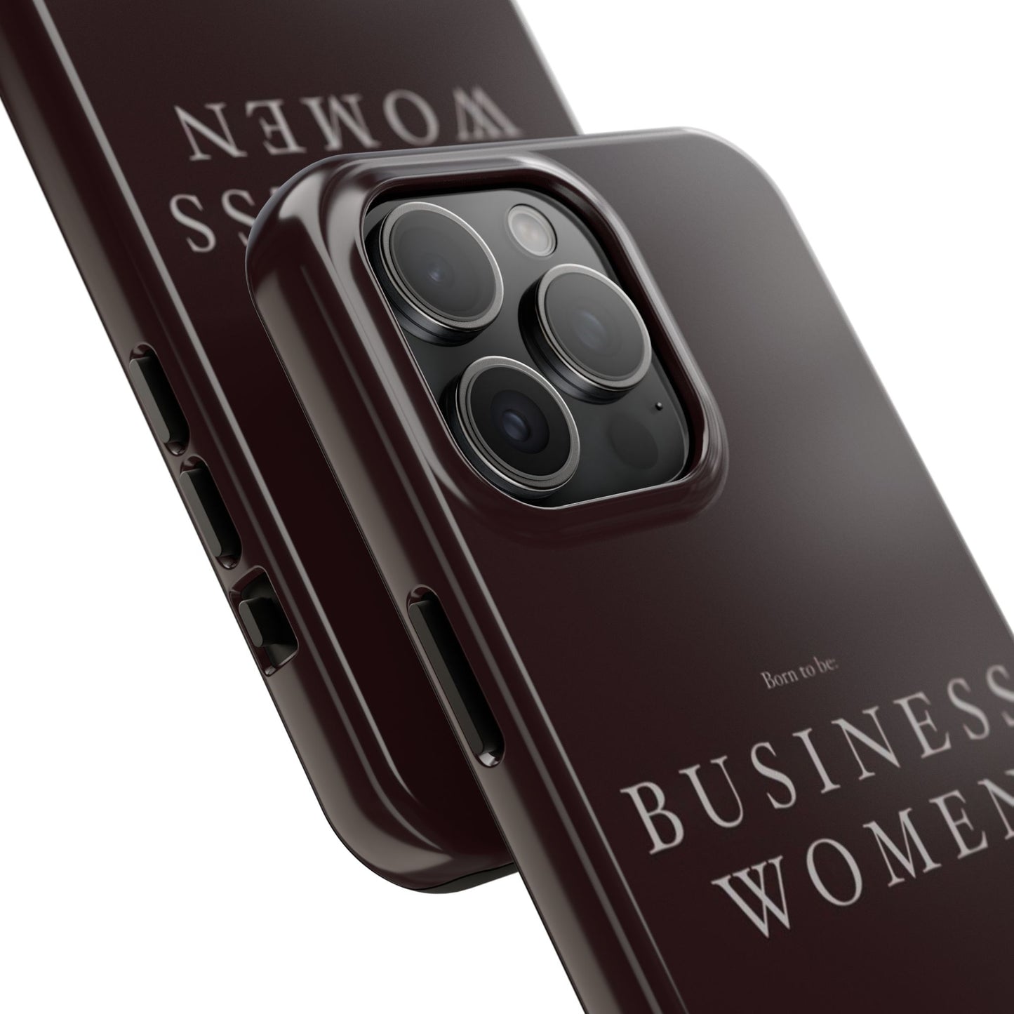 Business Women Tough Phone Case — Empowering Burgundy Protective Phone Cover