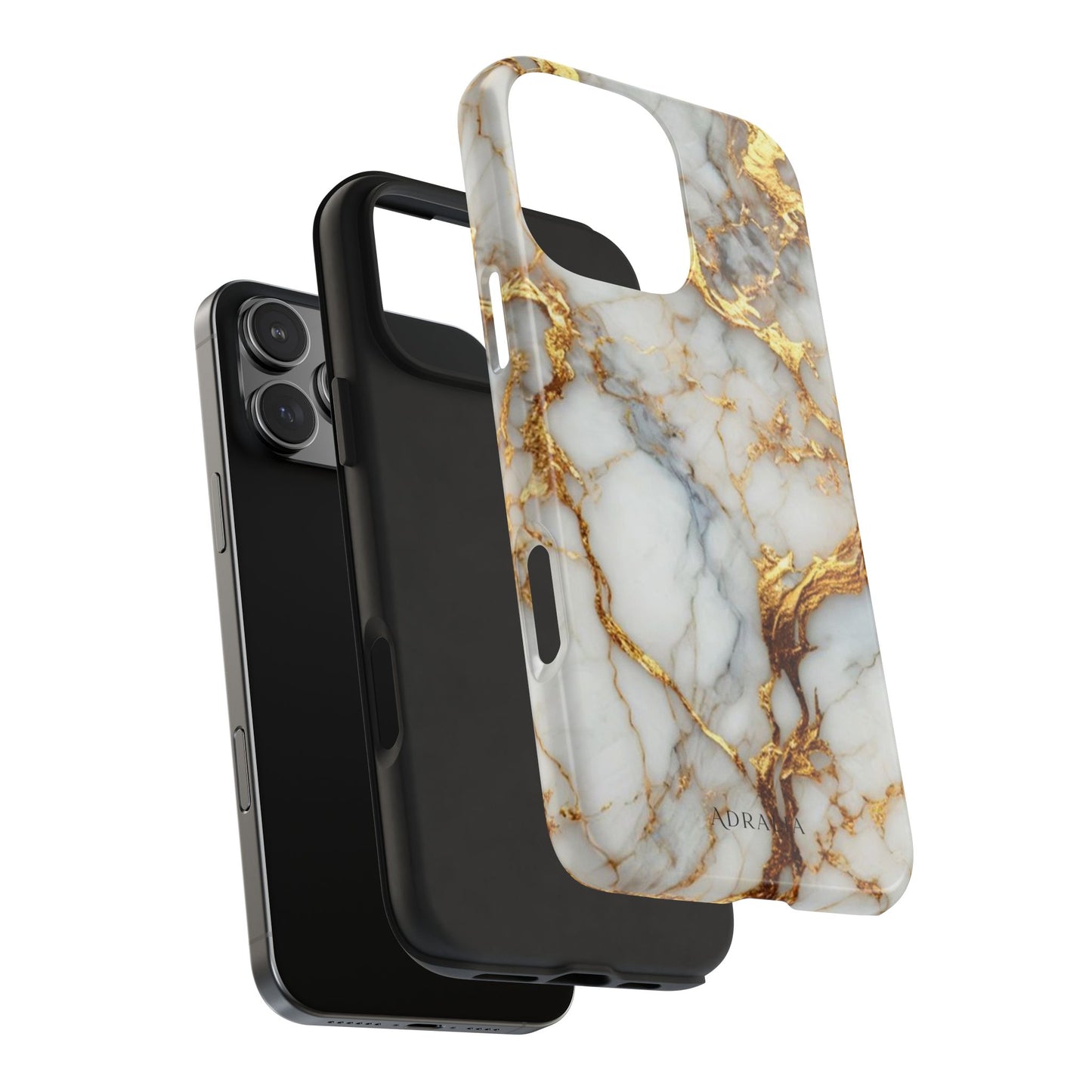 Gold Veined Marble Tough Phone Case — Luxury Protective Phone Case