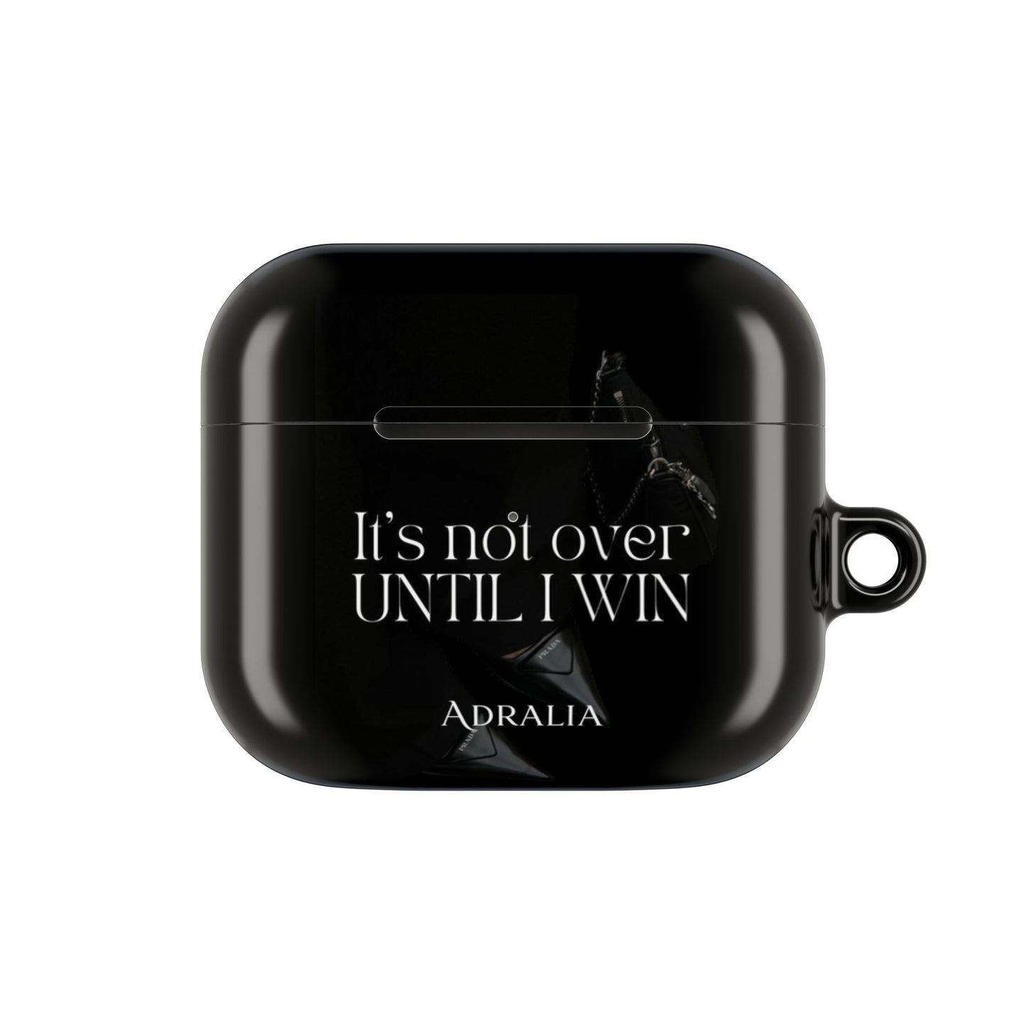 Motivational AirPod Case — "It's Not Over Until I Win" Inspirational Protective Cover