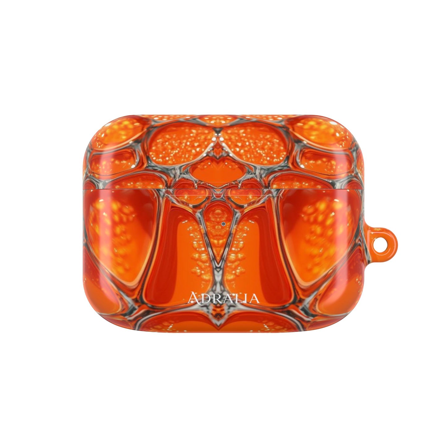 Orange Abstract Pattern AirPod Case — Vibrant Geometric Protective Cover