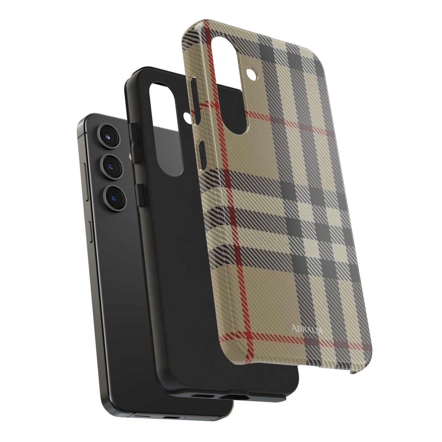Plaid Tough Phone Case — Classic Beige Check Protective Cover