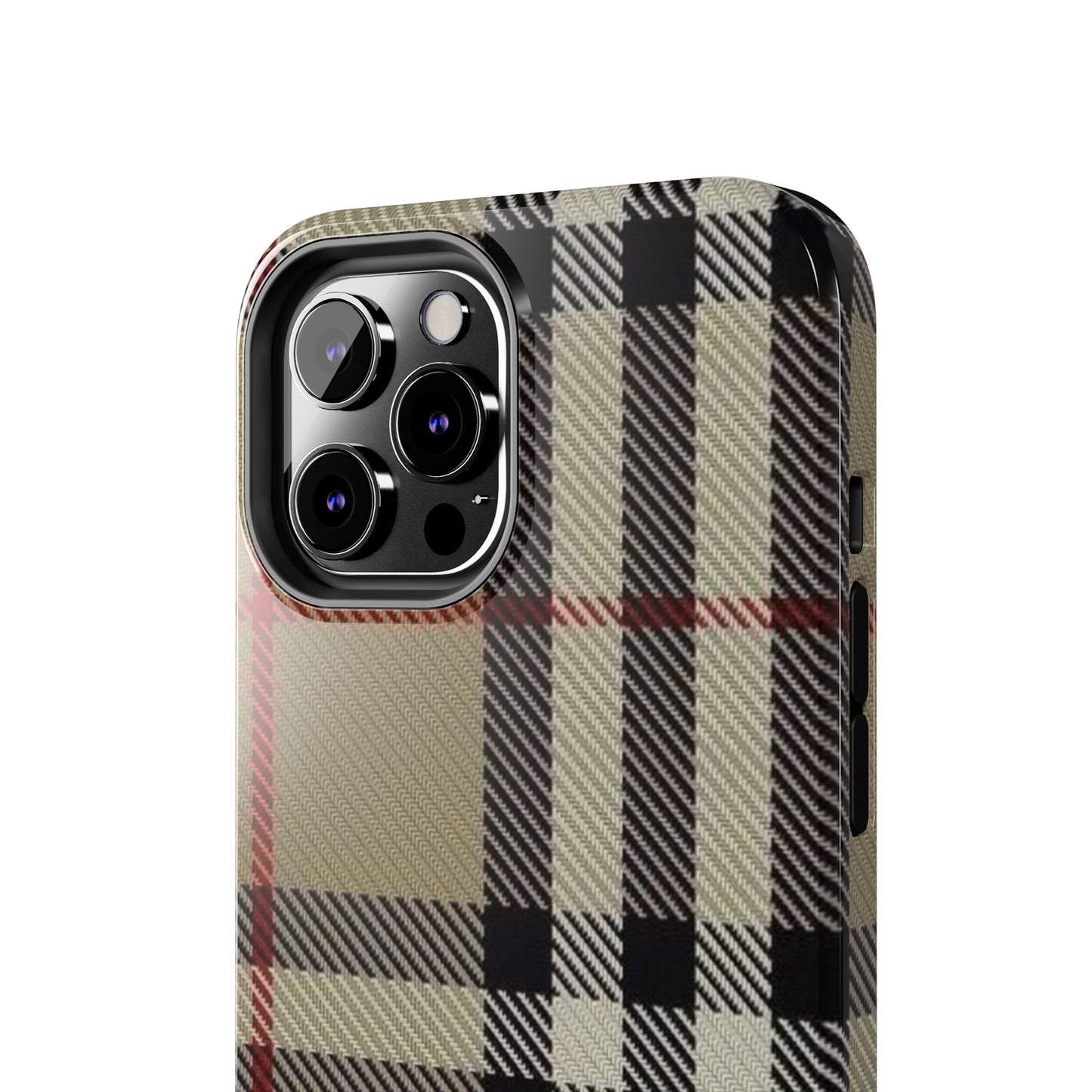 Plaid Tough Phone Case — Classic Beige Check Protective Cover