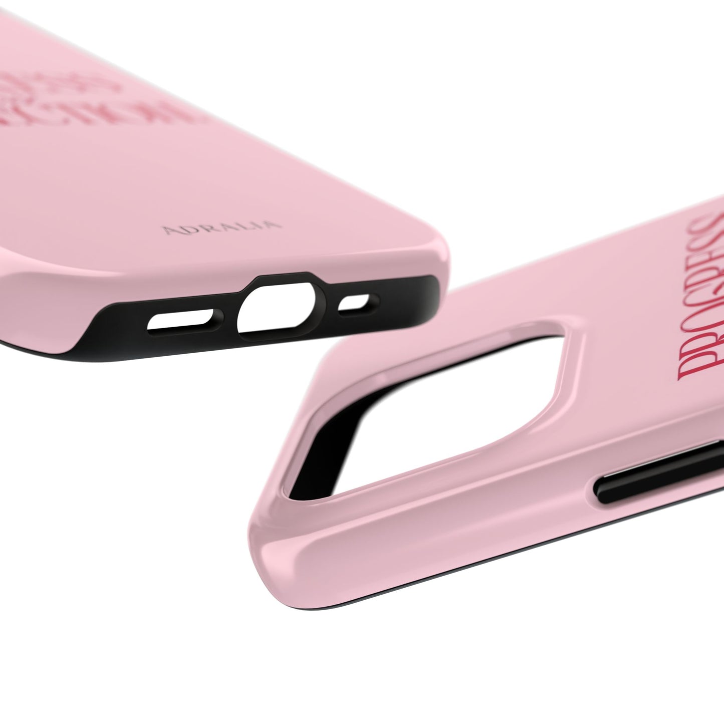 Progress Over Perfection Tough Phone Case — Pink Inspirational Protective Cover