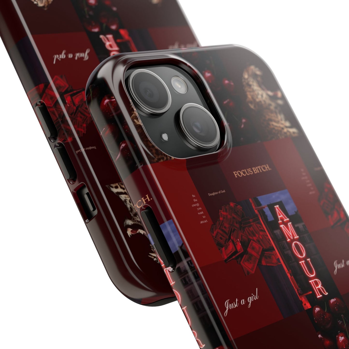 Tough Phone Case — Amour Red Leopard Graphic Protective Cover