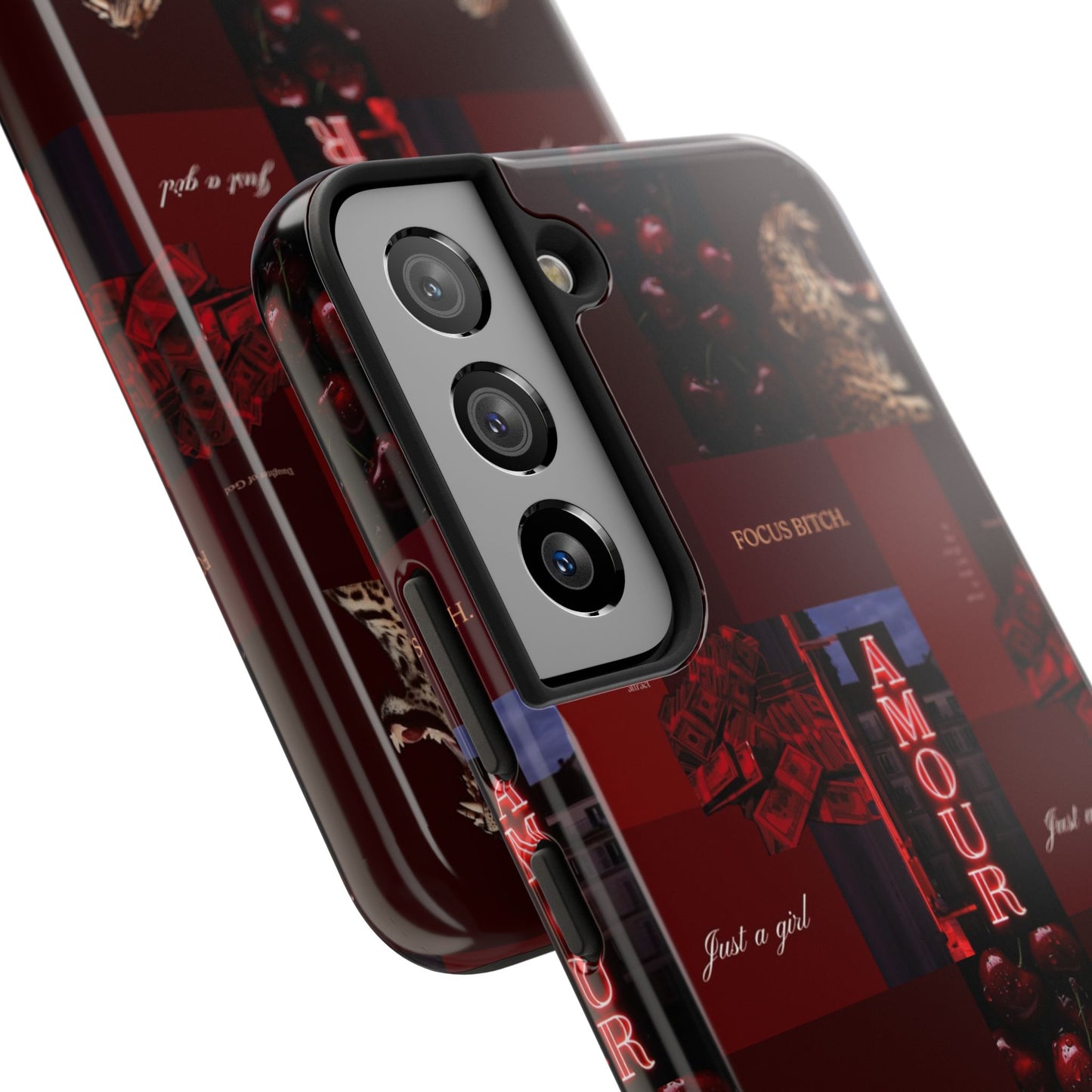 Tough Phone Case — Amour Red Leopard Graphic Protective Cover
