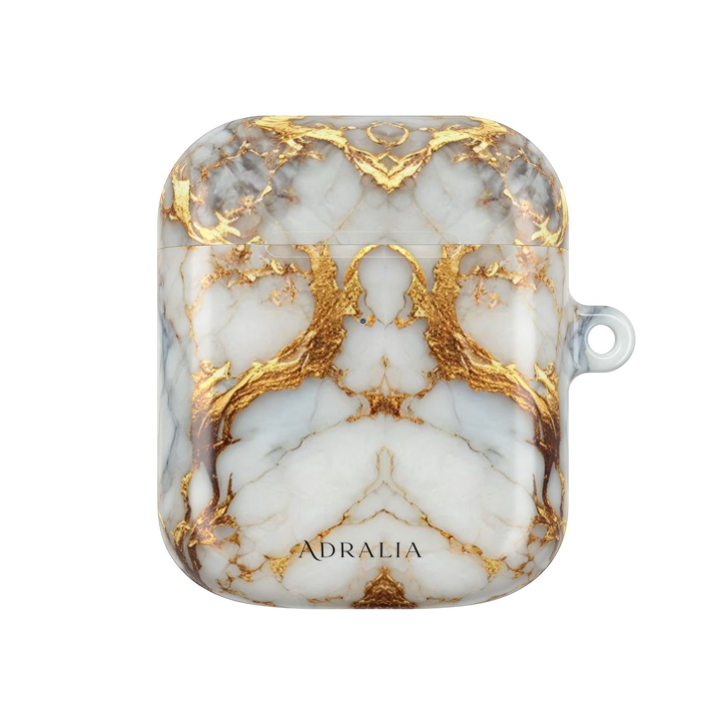 Marble Gold Luxe AirPod Case — Elegant White & Gold Charging Case Cover