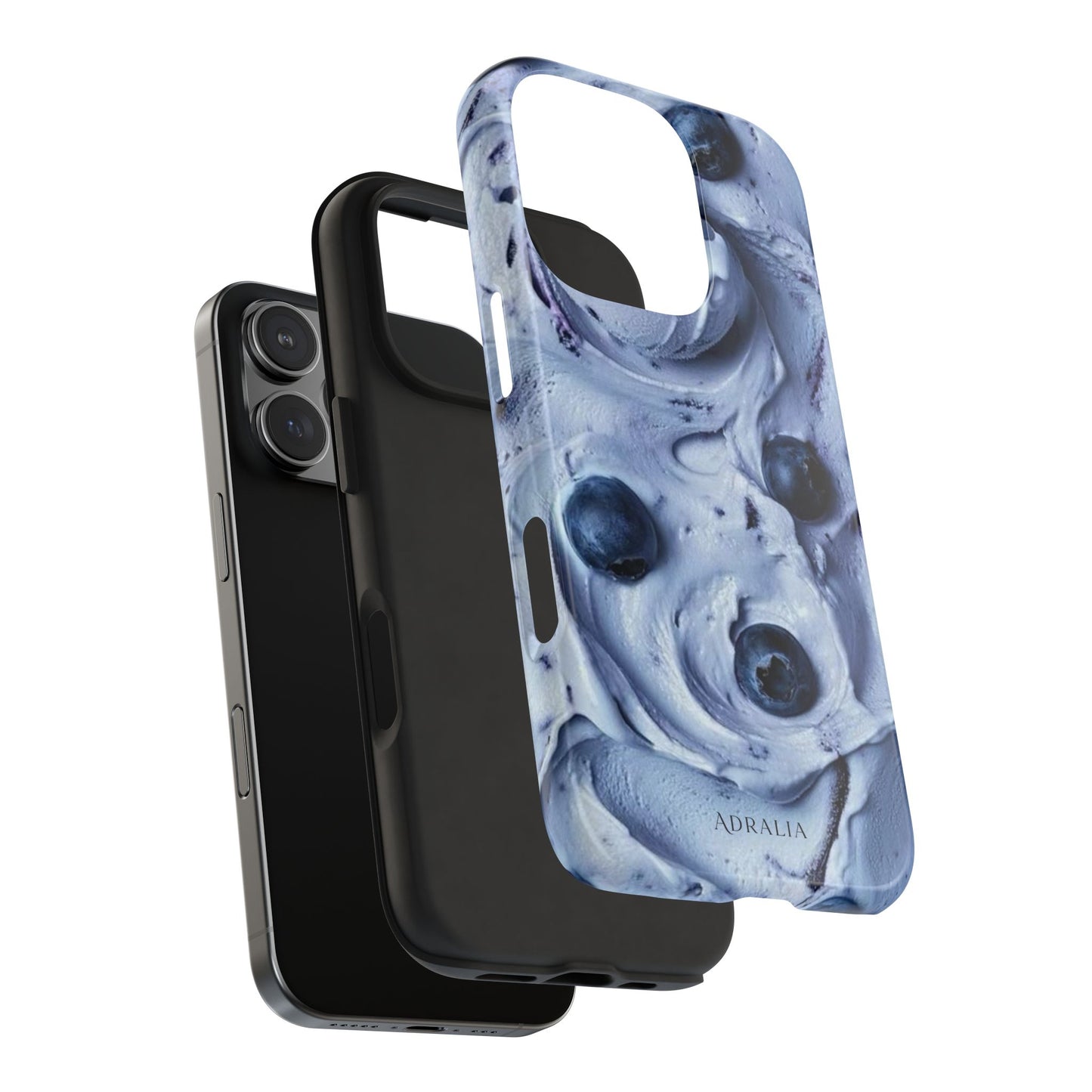 Blueberry Swirl Tough Phone Case — Protective Artistic Fruit Pattern