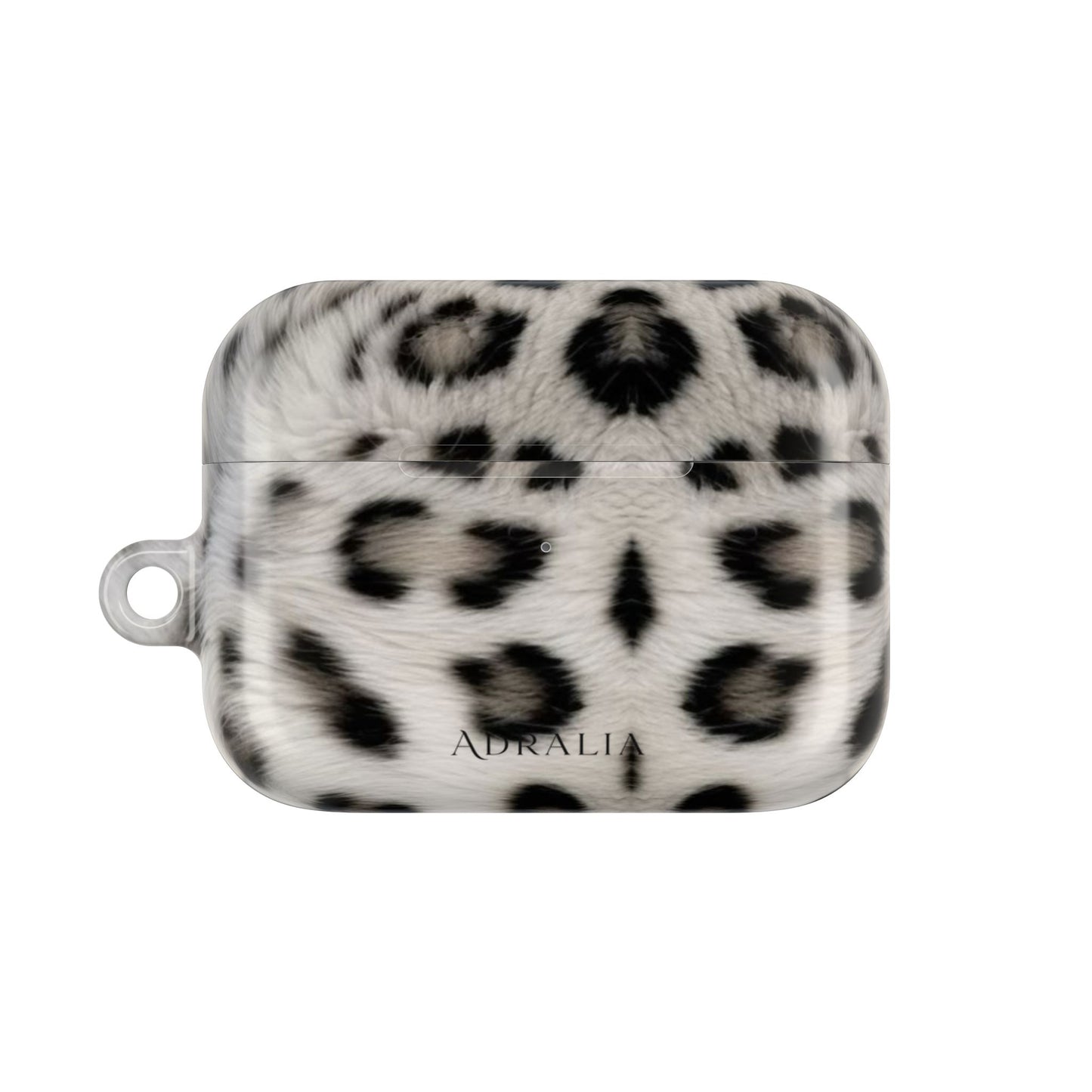 Leopard Print AirPod Case — Faux Fur Black & White Protective Cover