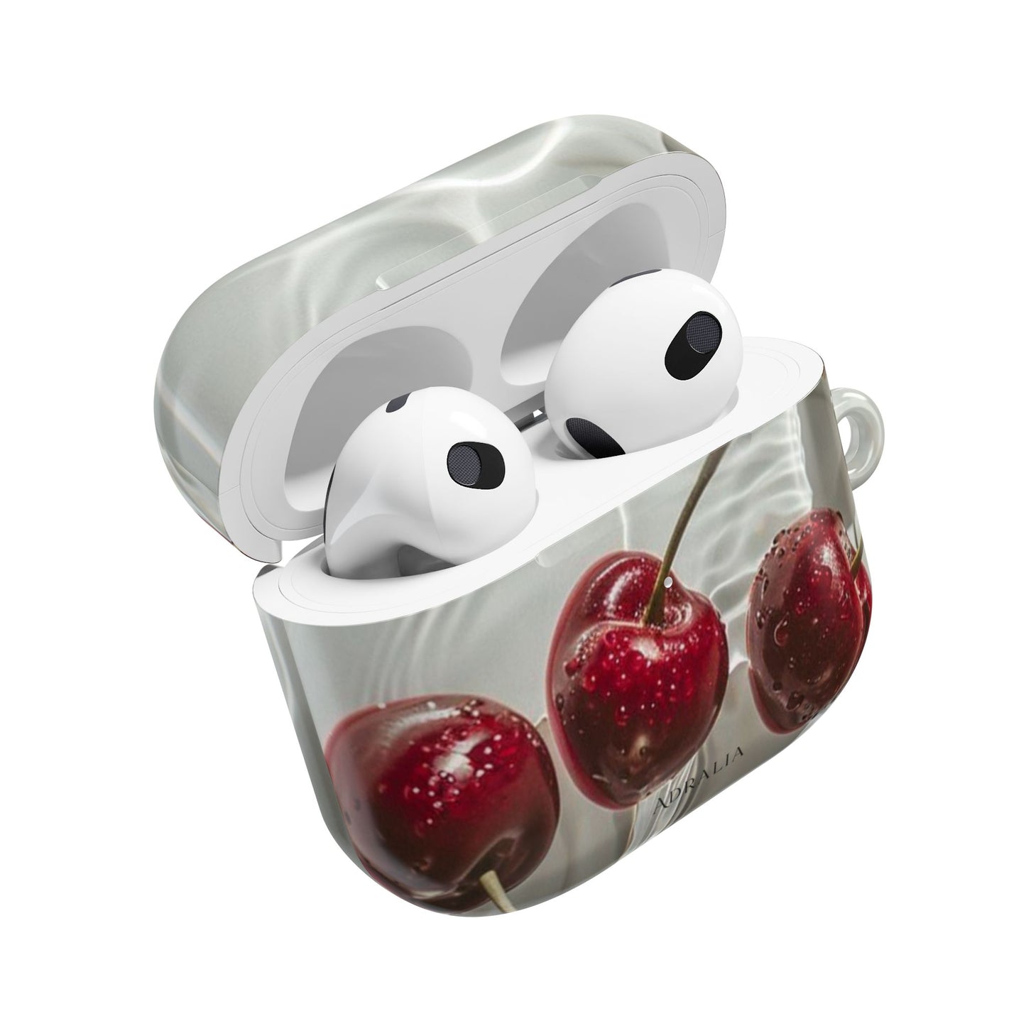 Cherry Splash AirPod Case — Glossy Red Cherry Protective Case