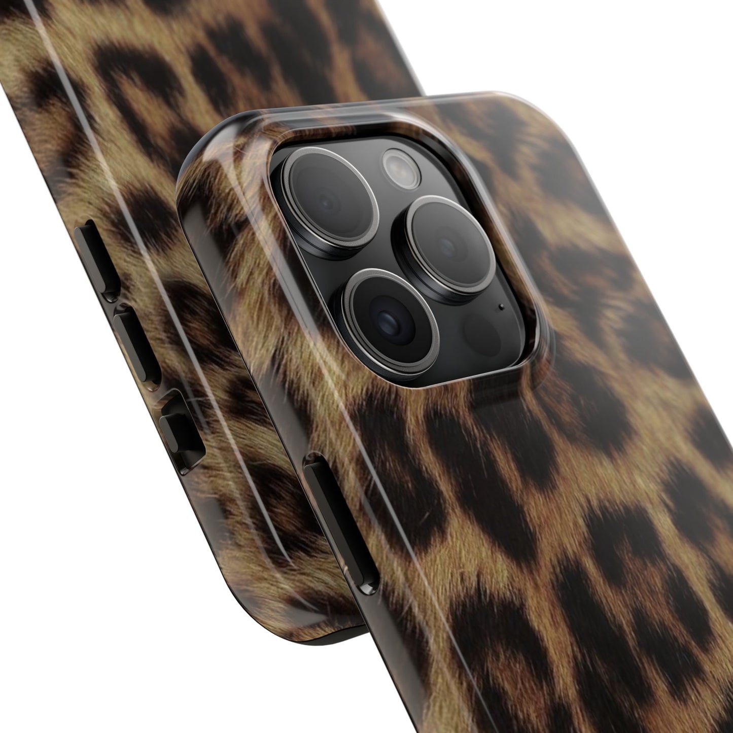 Leopard Print Tough Phone Case — Durable Animal-Print Protective Cover