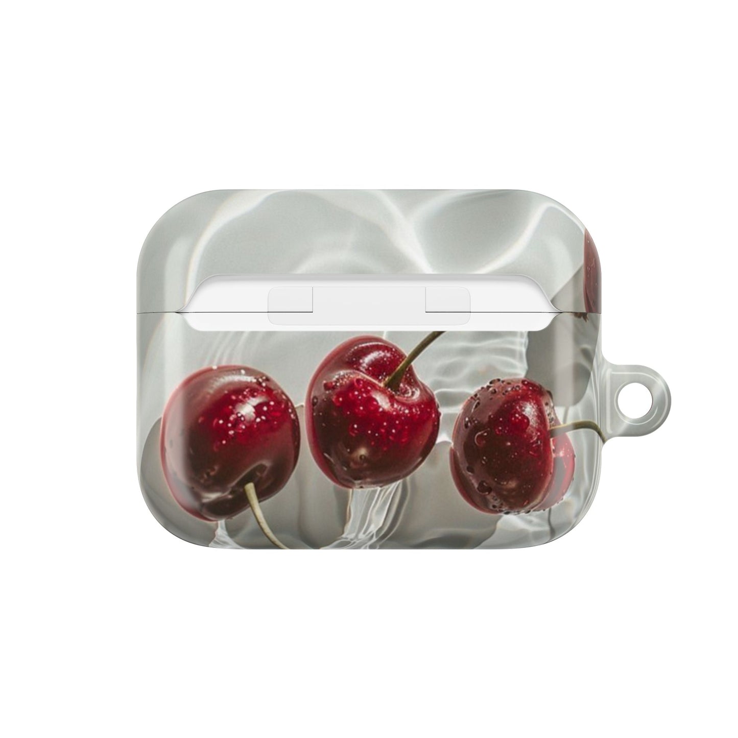 Cherry Splash AirPod Case — Glossy Red Cherry Protective Case