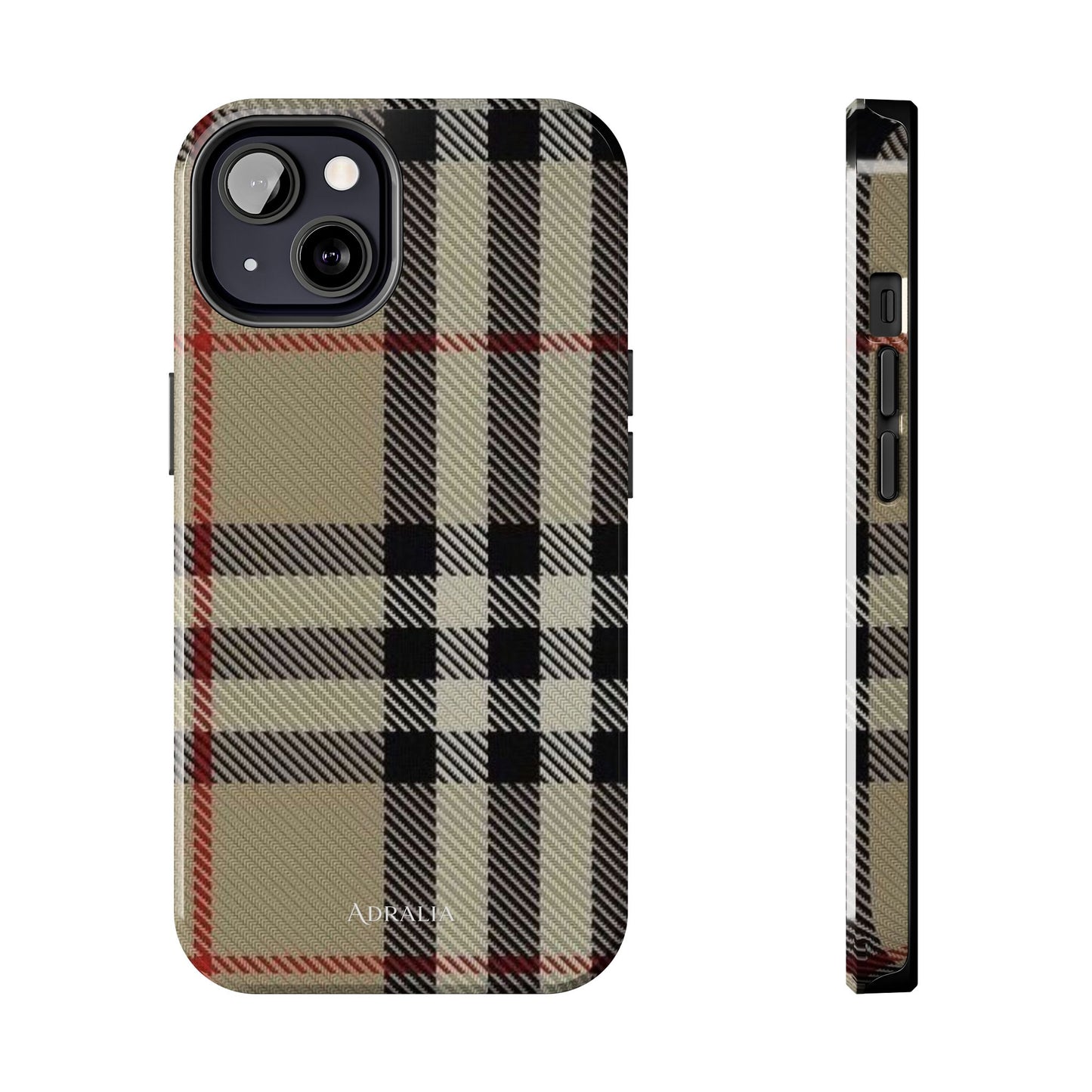 Plaid Tough Phone Case — Classic Beige Check Protective Cover