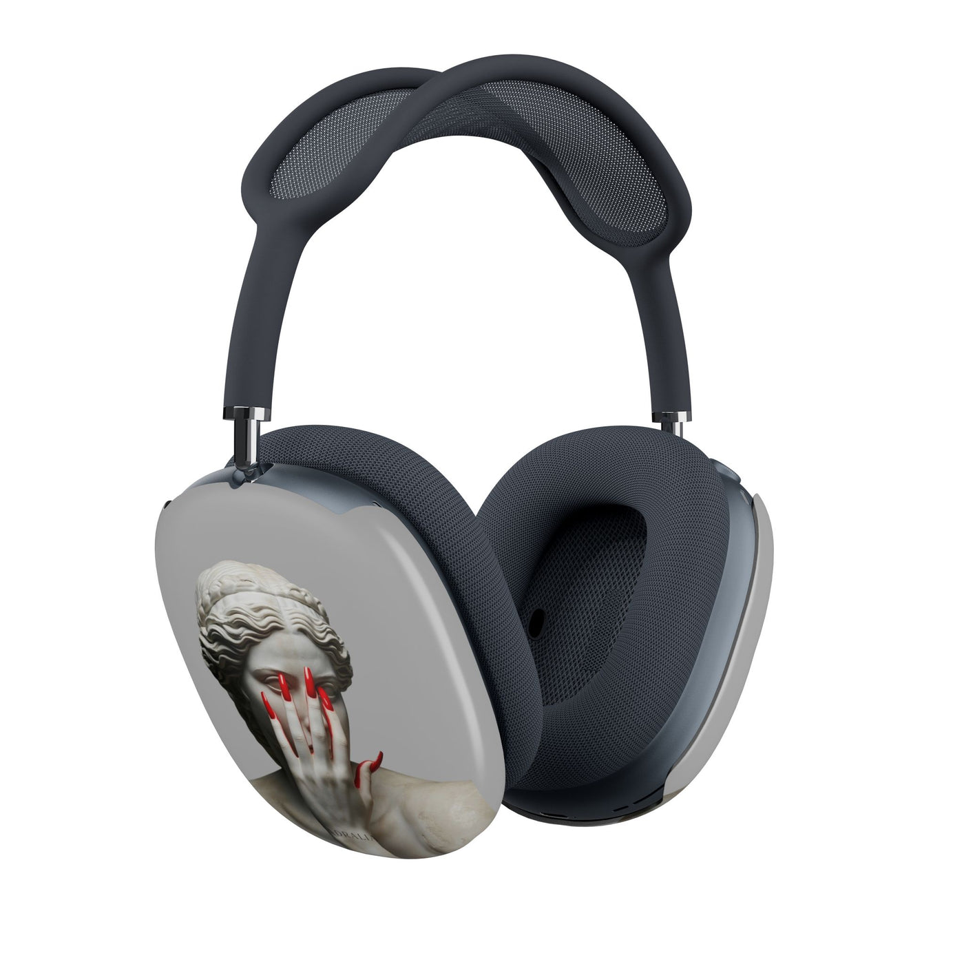 AirPods Max Case — Classical Statue with Red Nails Graphic