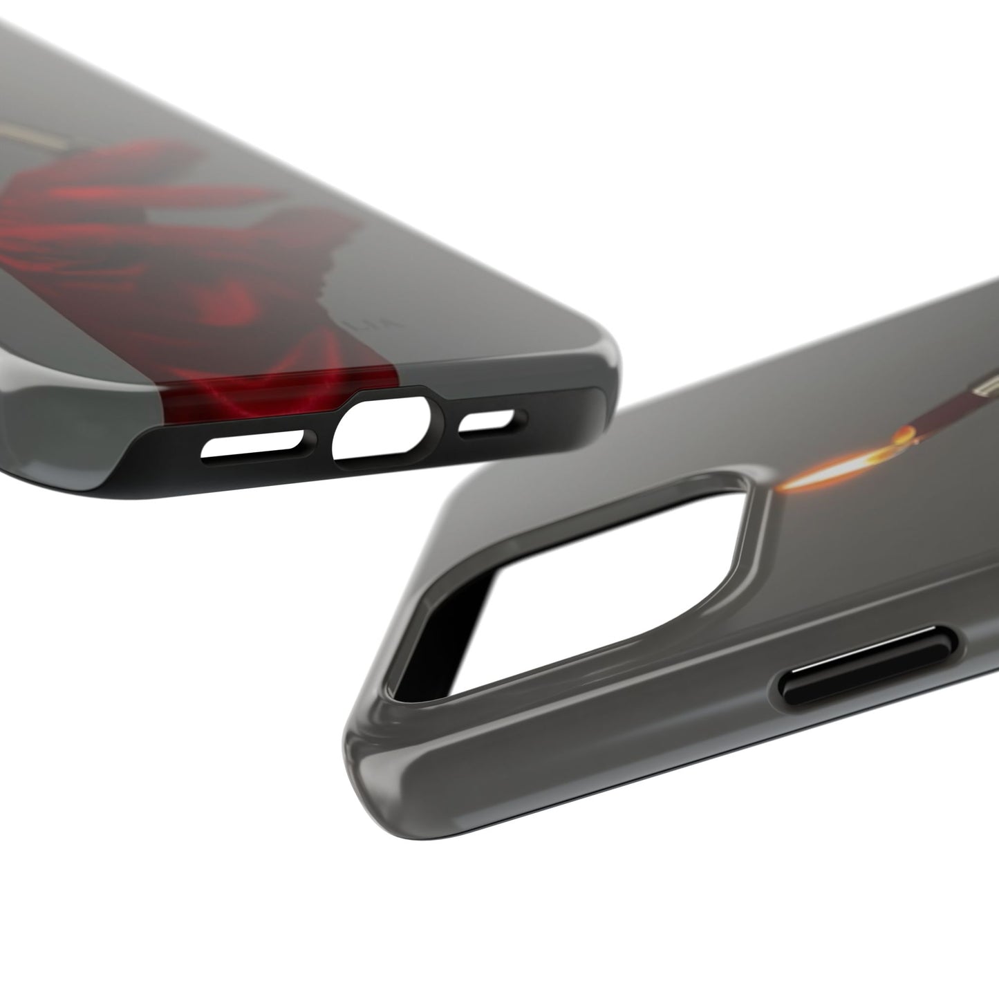 Red Glove Lighter Tough Phone Case — Dark Gothic Flame Protective Cover
