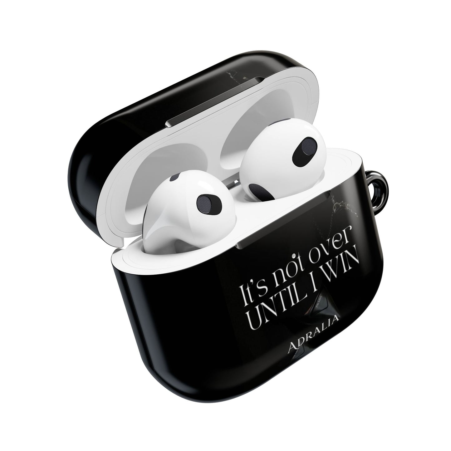 Motivational AirPod Case — "It's Not Over Until I Win" Inspirational Protective Cover