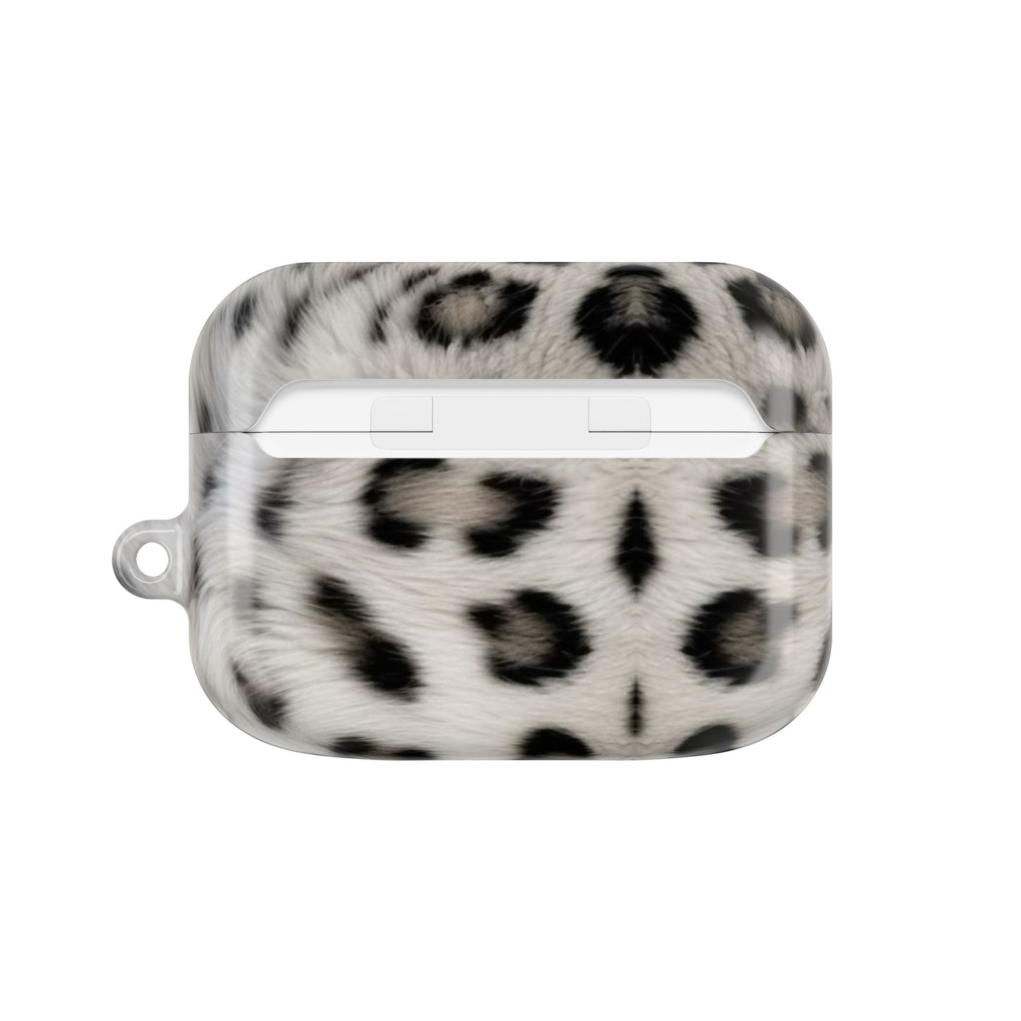 Leopard Print AirPod Case — Faux Fur Black & White Protective Cover