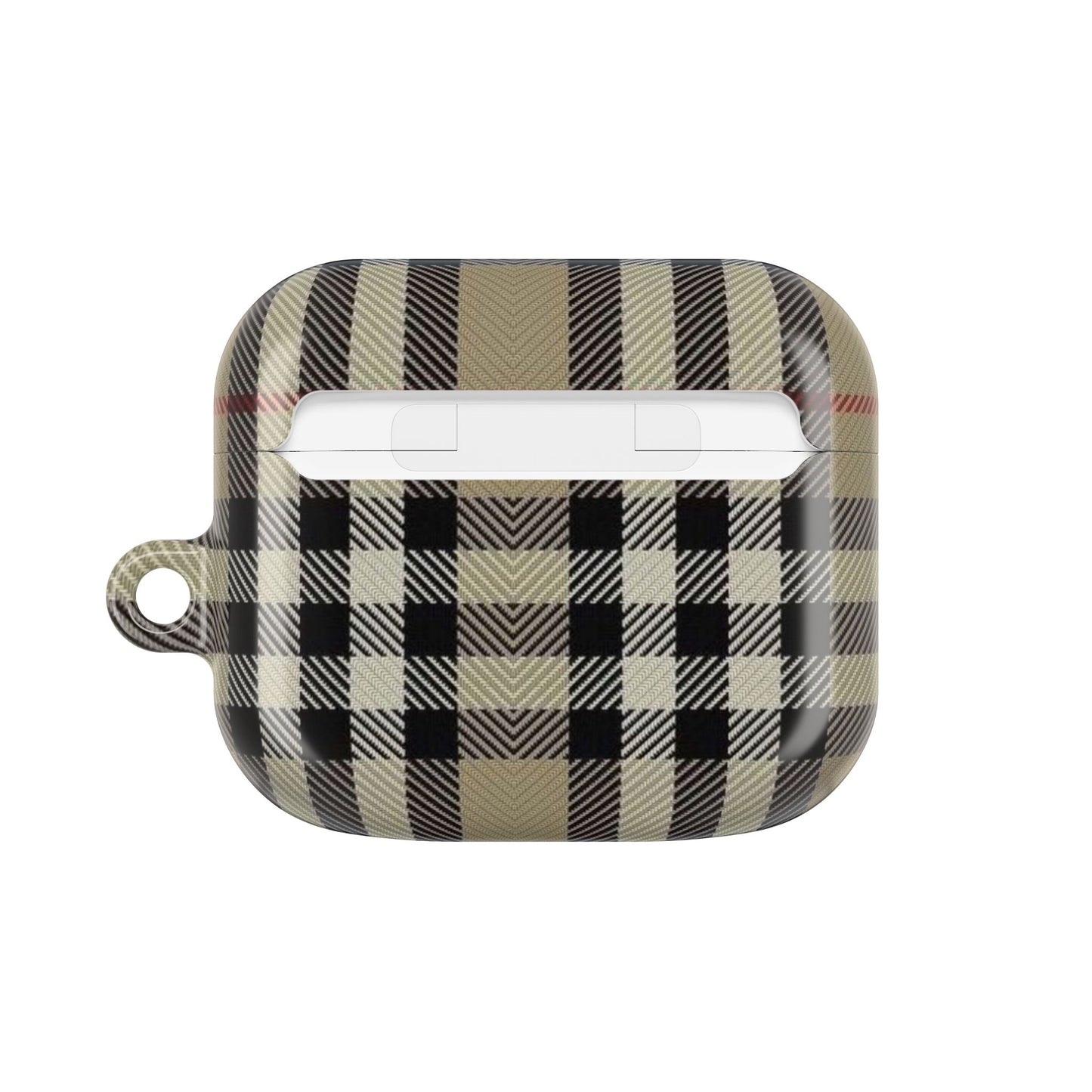 Plaid AirPod Case — Beige Classic Check Protective Cover