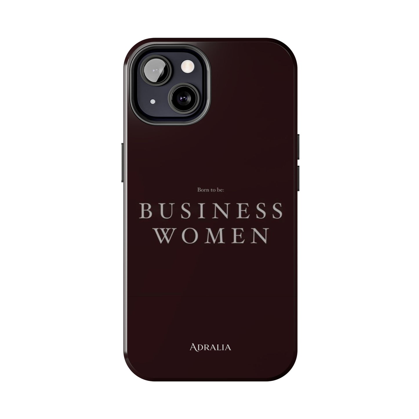 Business Women Tough Phone Case — Empowering Burgundy Protective Phone Cover