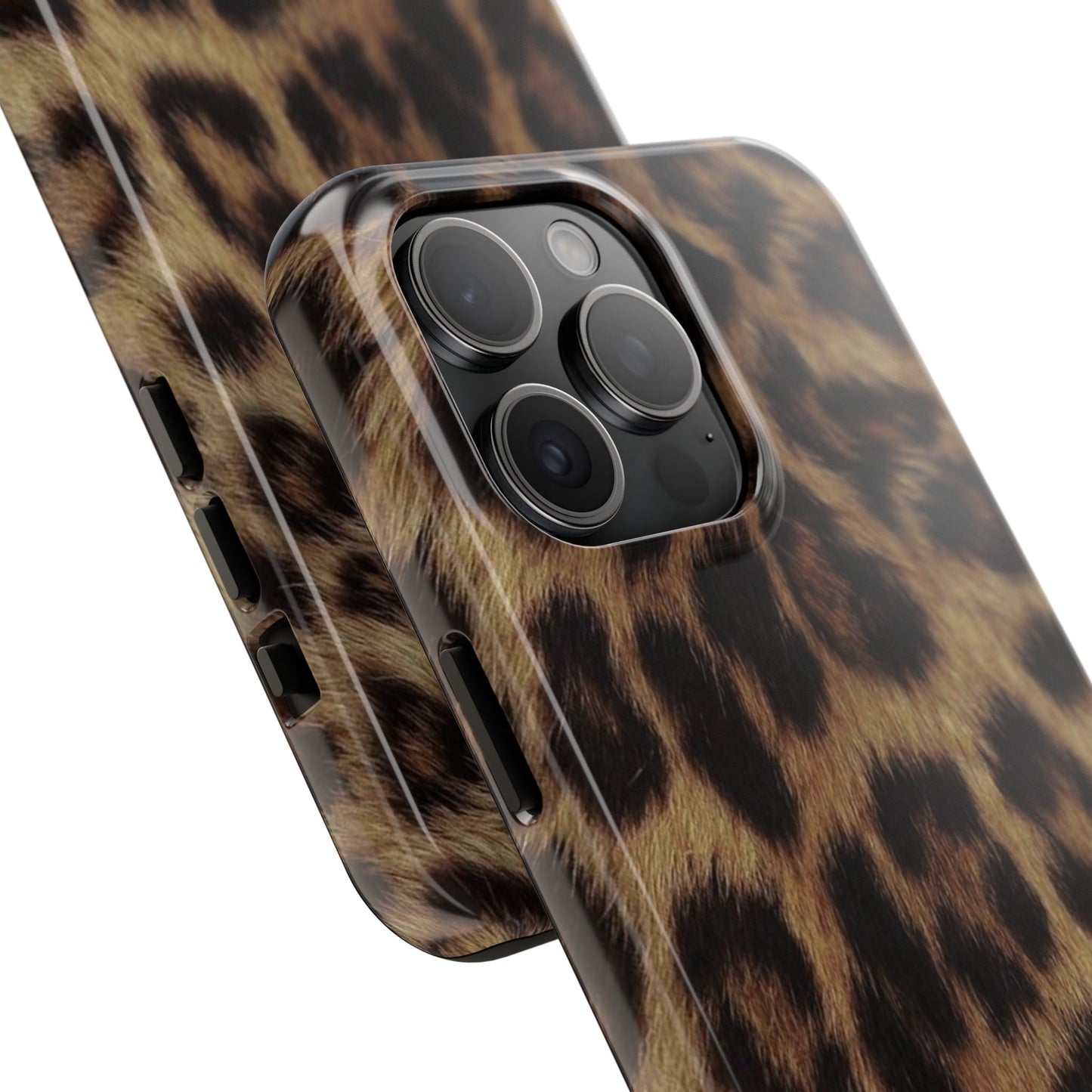 Leopard Print Tough Phone Case — Durable Animal-Print Protective Cover