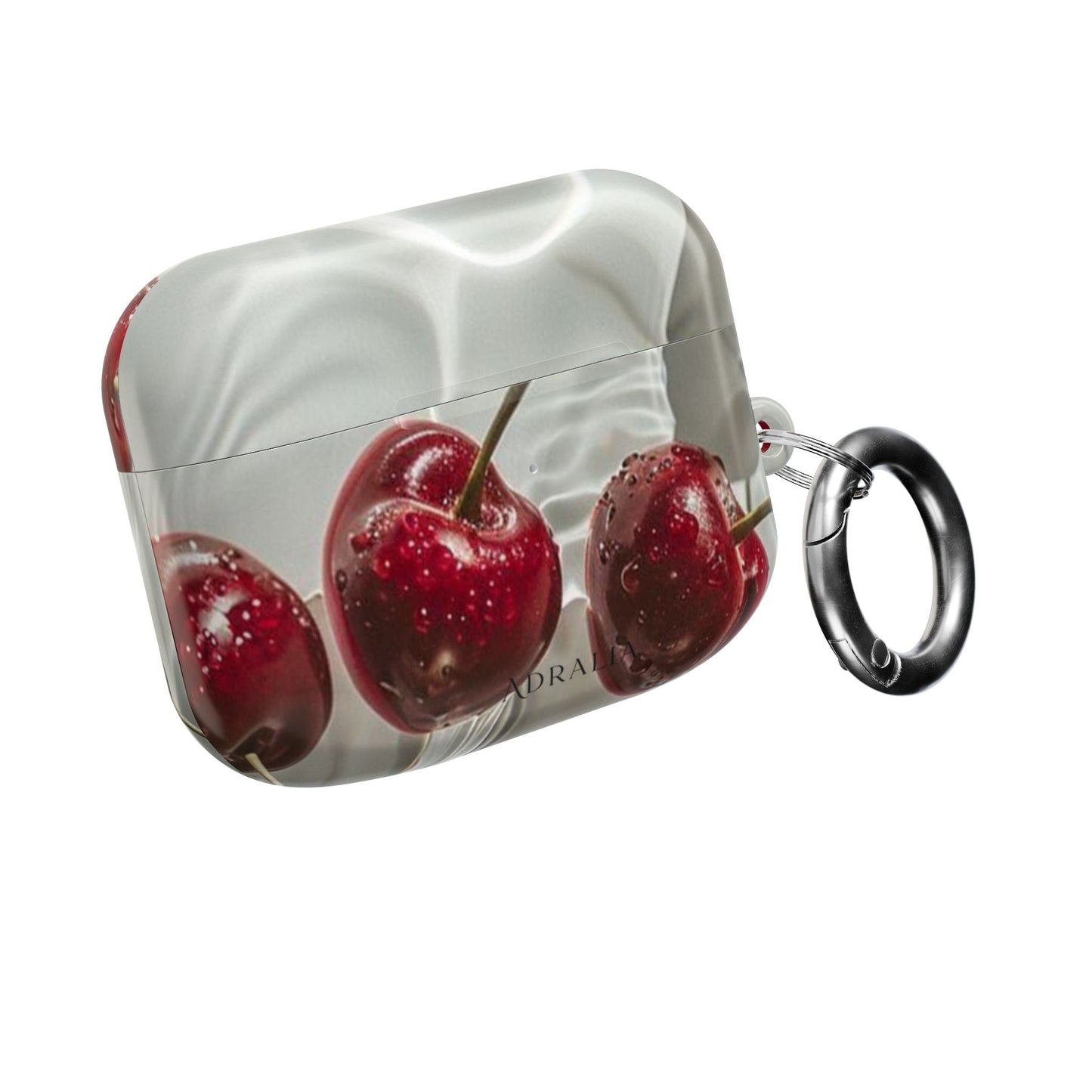 Cherry Splash AirPod Case — Glossy Red Cherry Protective Case