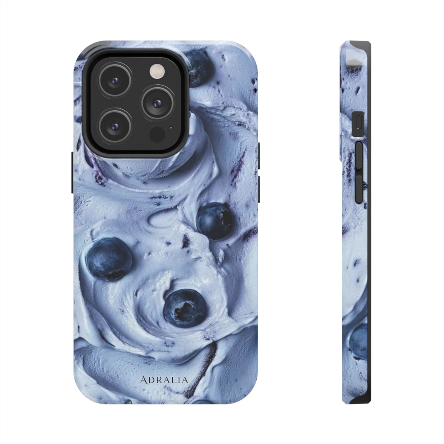 Blueberry Swirl Tough Phone Case — Protective Artistic Fruit Pattern