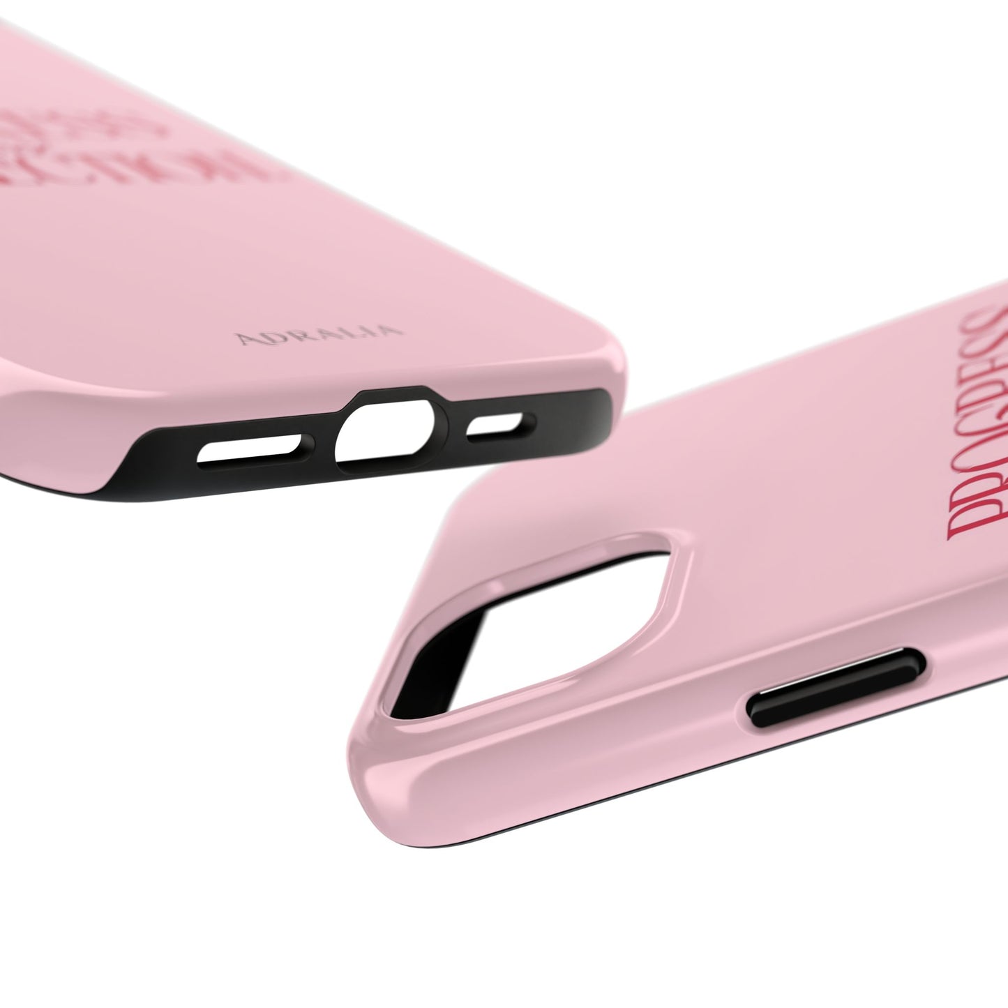 Progress Over Perfection Tough Phone Case — Pink Inspirational Protective Cover