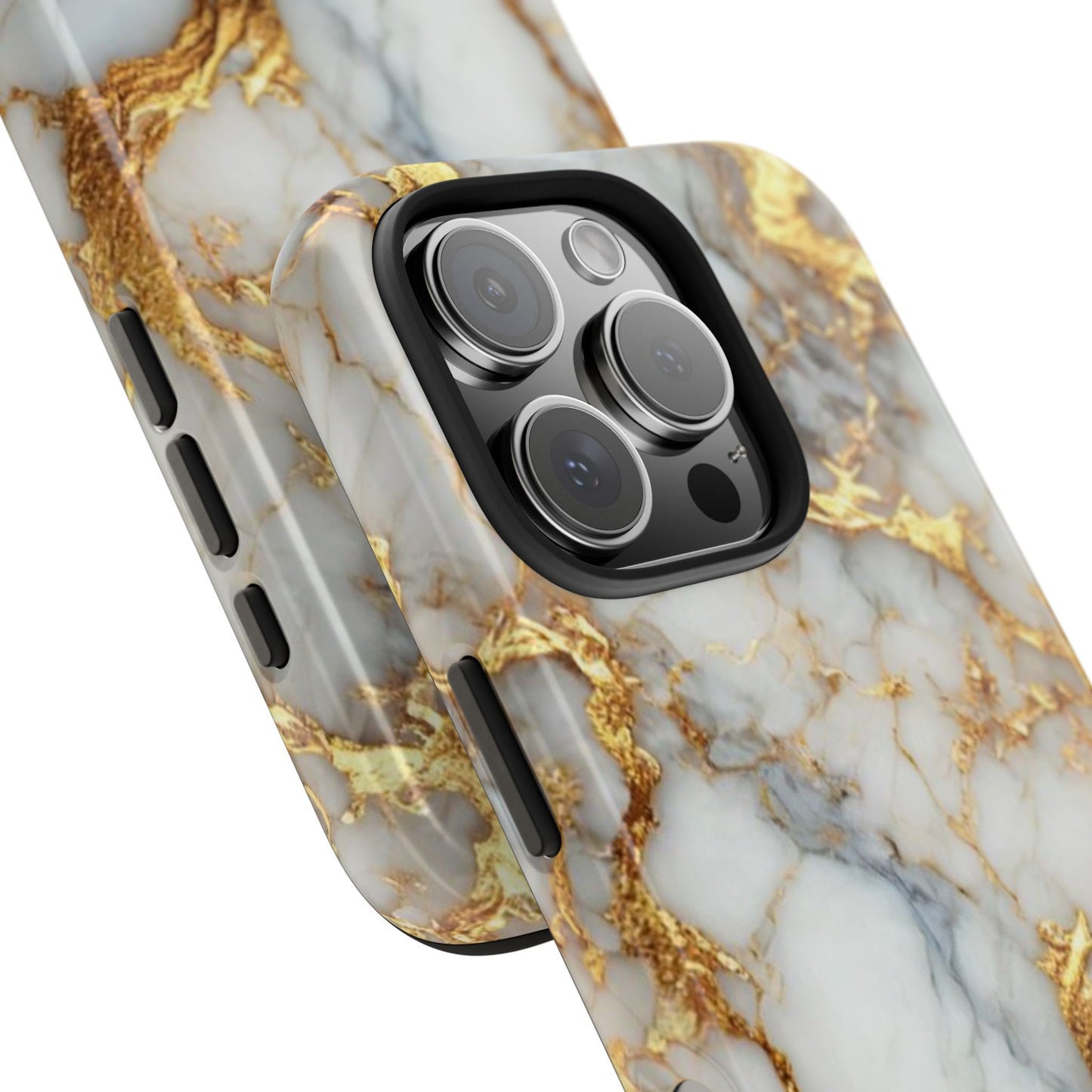 Gold Veined Marble Tough Phone Case — Luxury Protective Phone Case