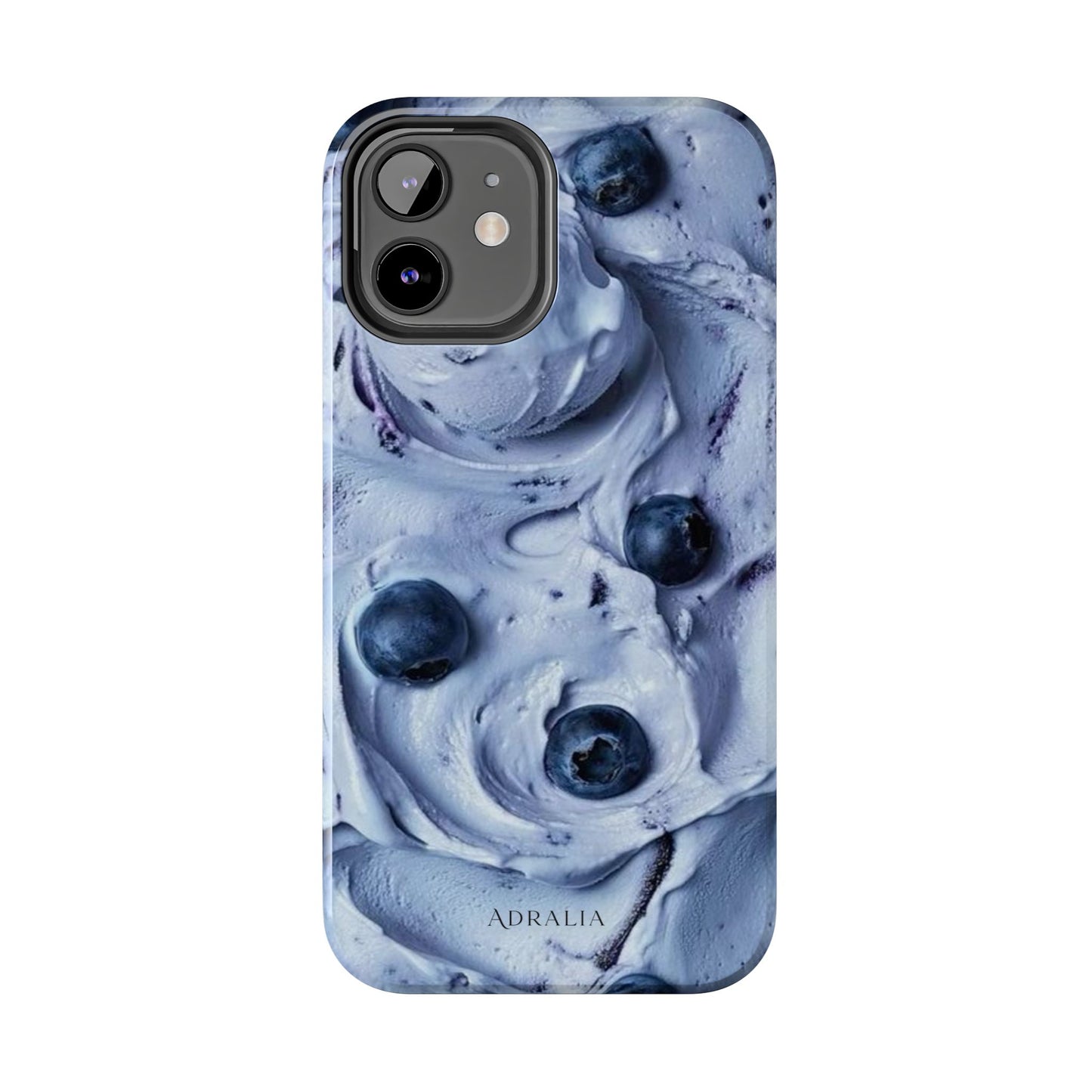 Blueberry Swirl Tough Phone Case — Protective Artistic Fruit Pattern