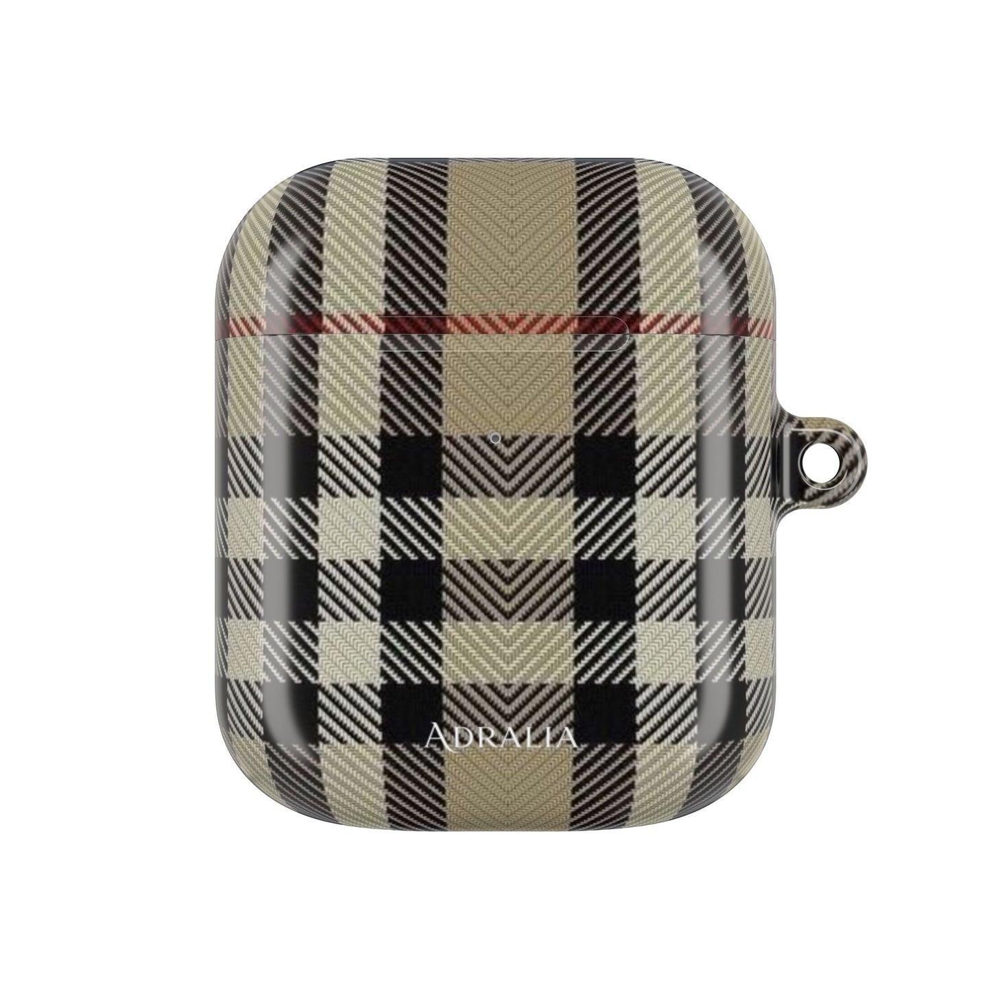 Plaid AirPod Case — Beige Classic Check Protective Cover