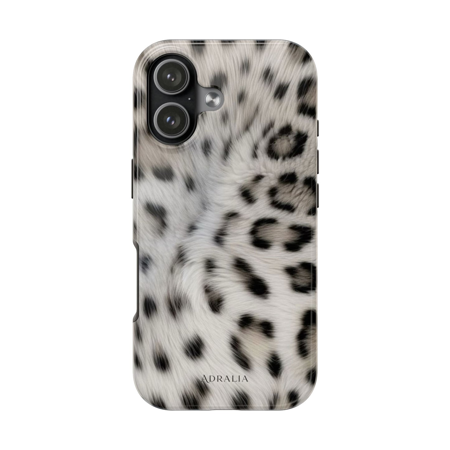 Leopard Fur Tough Phone Case — White Snow Cheetah Protective Cover