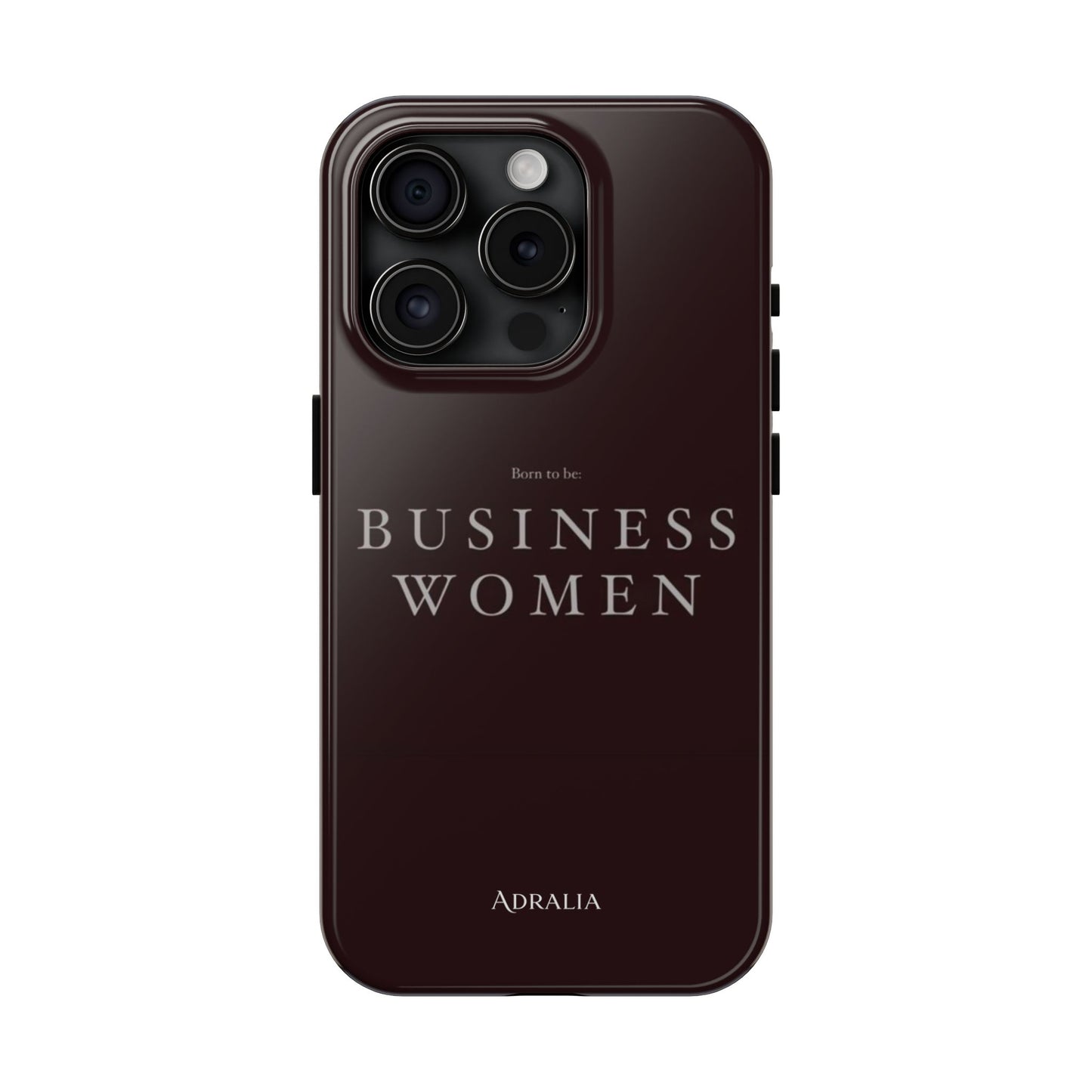 Business Women Tough Phone Case — Empowering Burgundy Protective Phone Cover