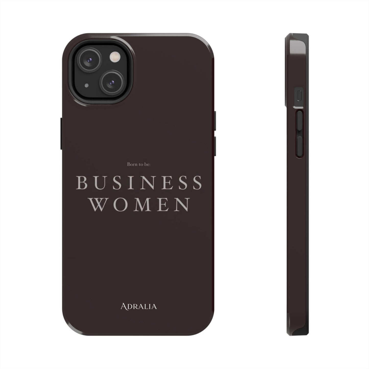 Business Women Tough Phone Case — Empowering Burgundy Protective Phone Cover