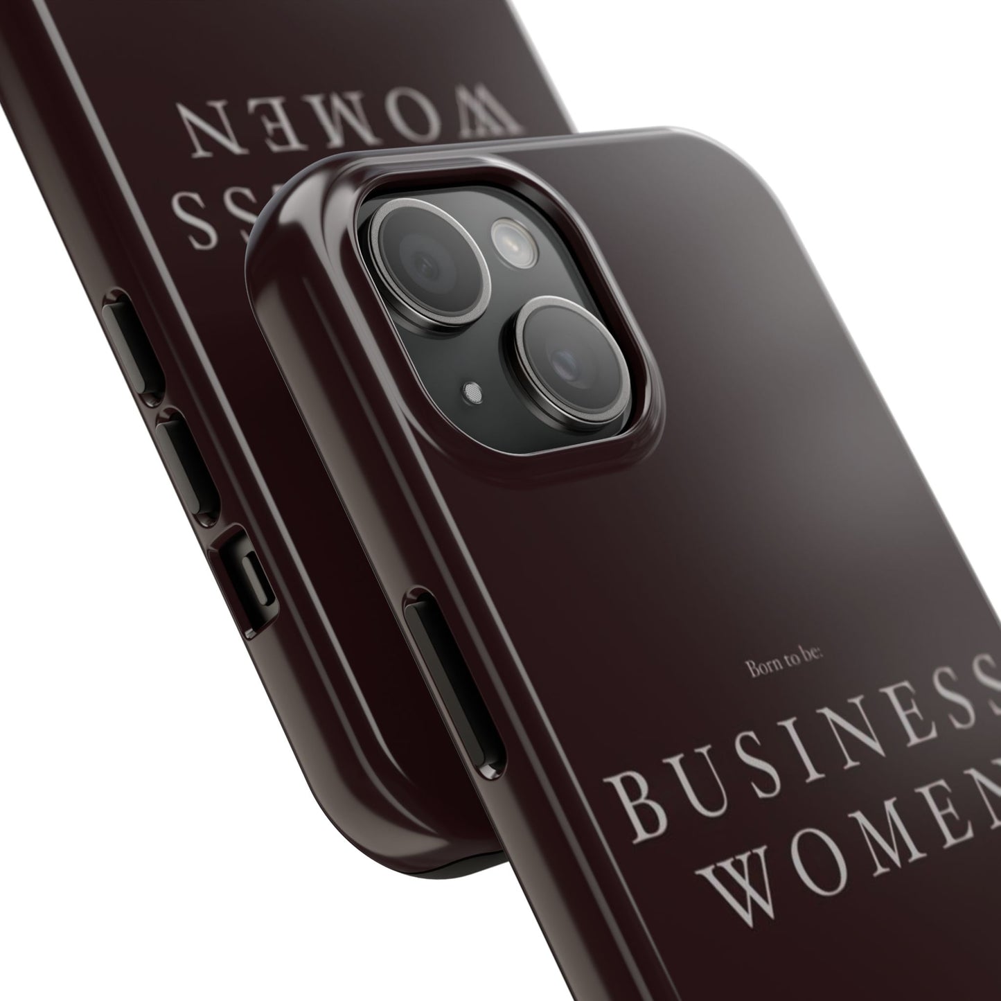 Business Women Tough Phone Case — Empowering Burgundy Protective Phone Cover