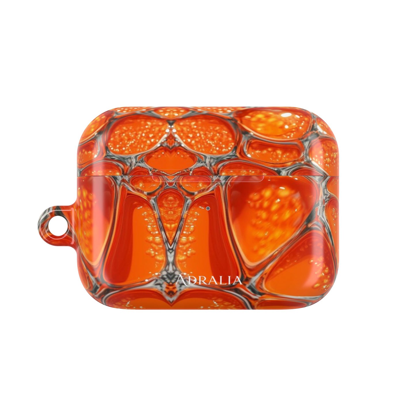 Orange Abstract Pattern AirPod Case — Vibrant Geometric Protective Cover