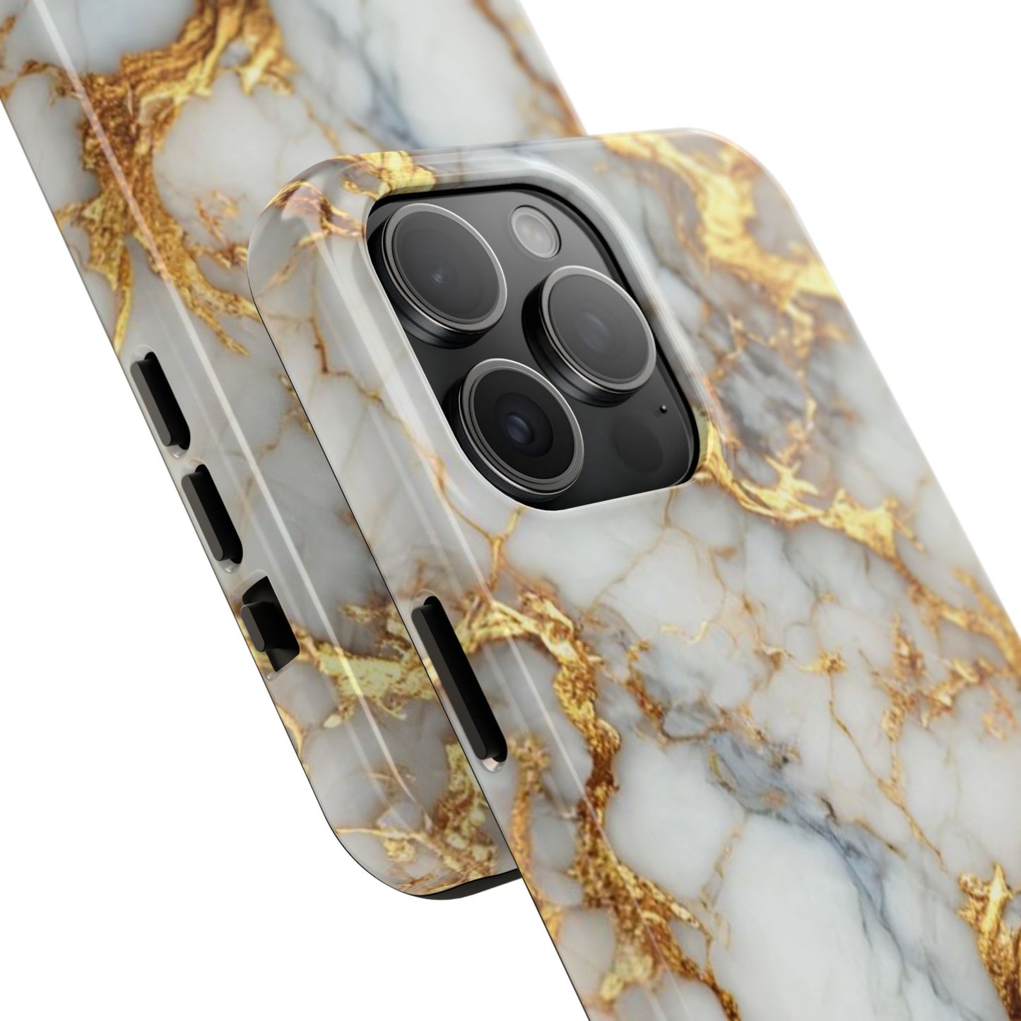 Gold Veined Marble Tough Phone Case — Luxury Protective Phone Case