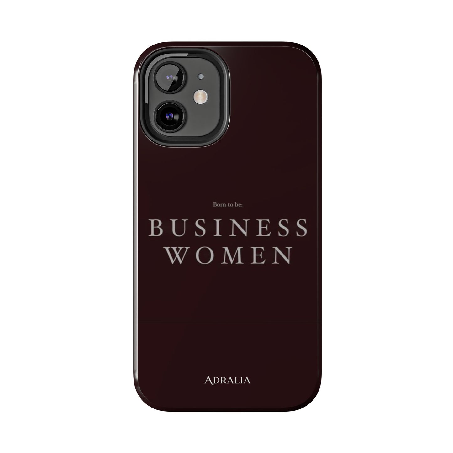 Business Women Tough Phone Case — Empowering Burgundy Protective Phone Cover