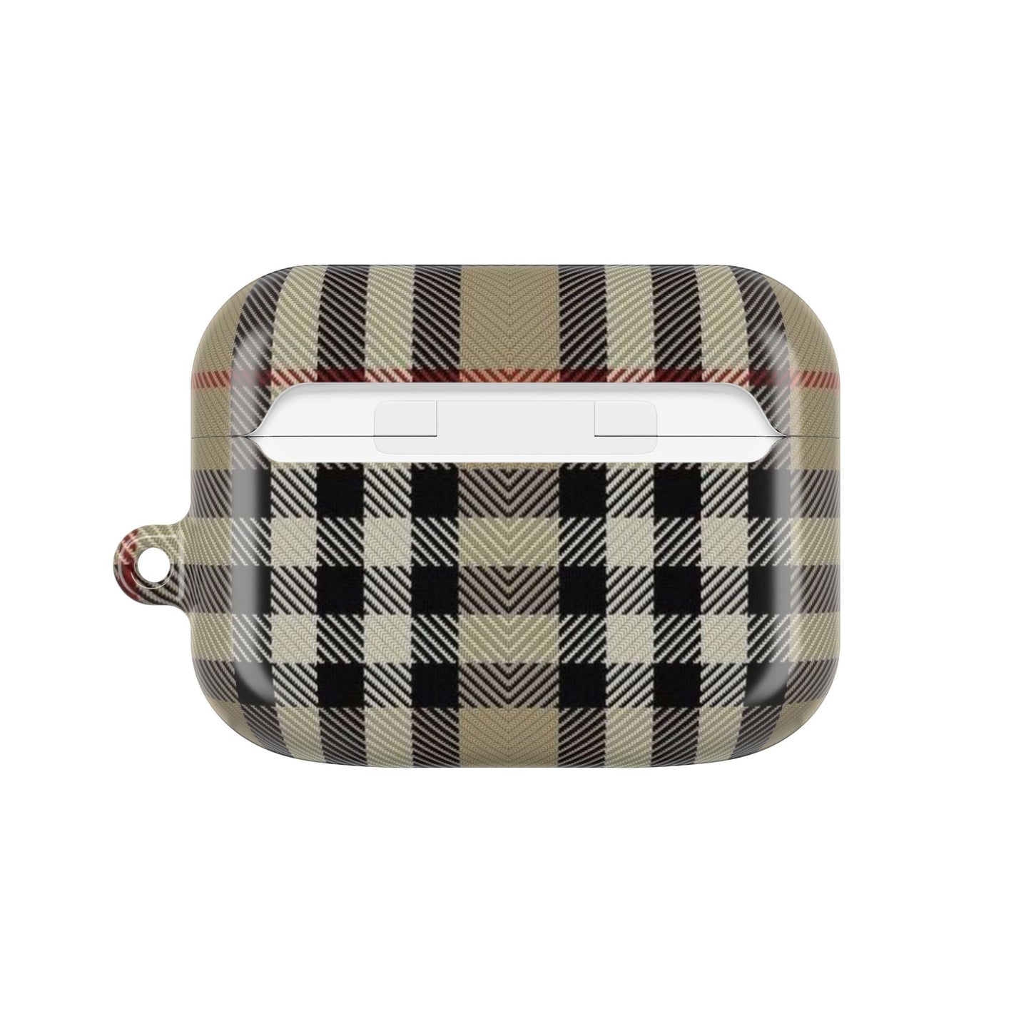 Plaid AirPod Case — Beige Classic Check Protective Cover