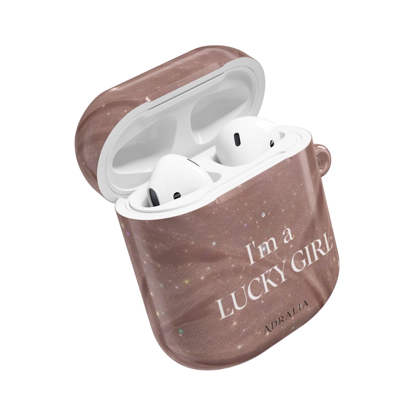 AirPod Case — "I'm a Lucky Girl" Marble Protective Case