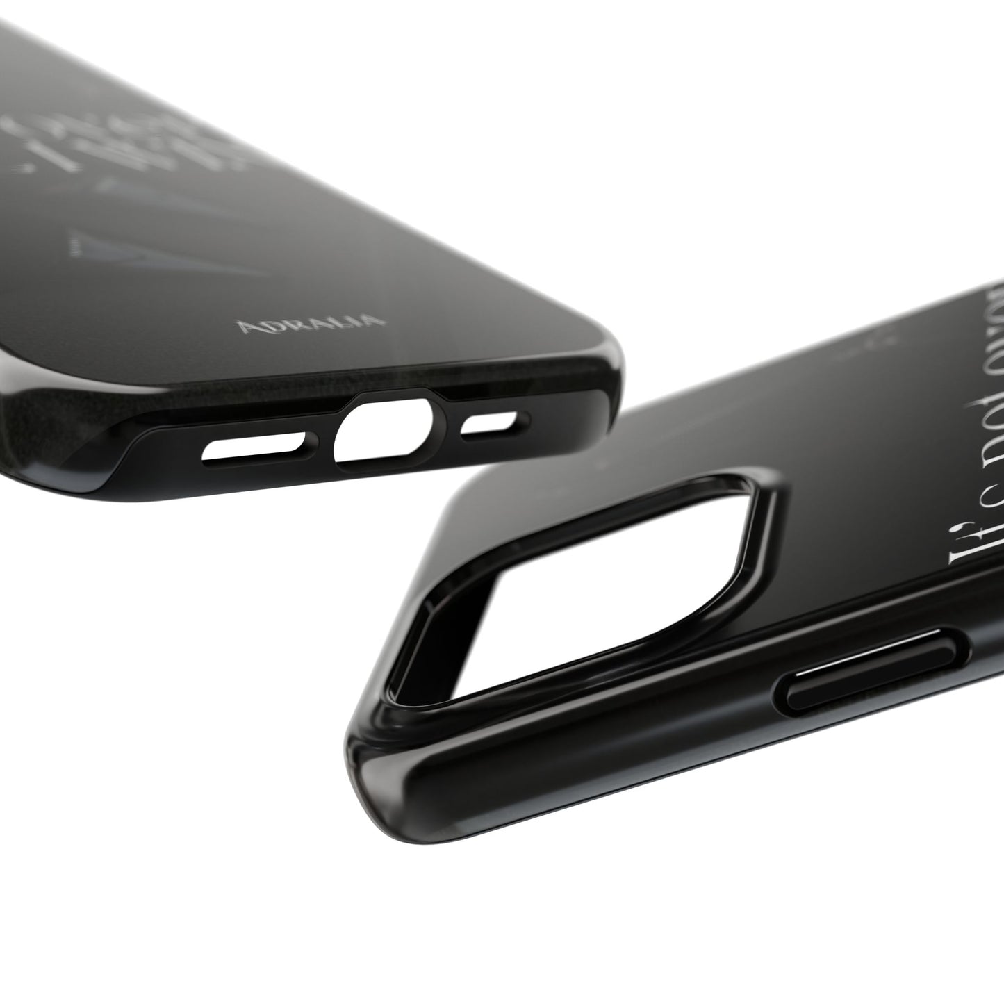 It's Not Over Until I Win Tough Phone Case — Motivational Black Protective Cover