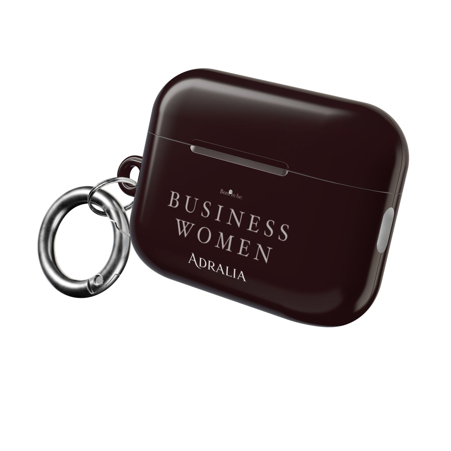 Business Women AirPods Case — Elegant Maroon Protective Cover