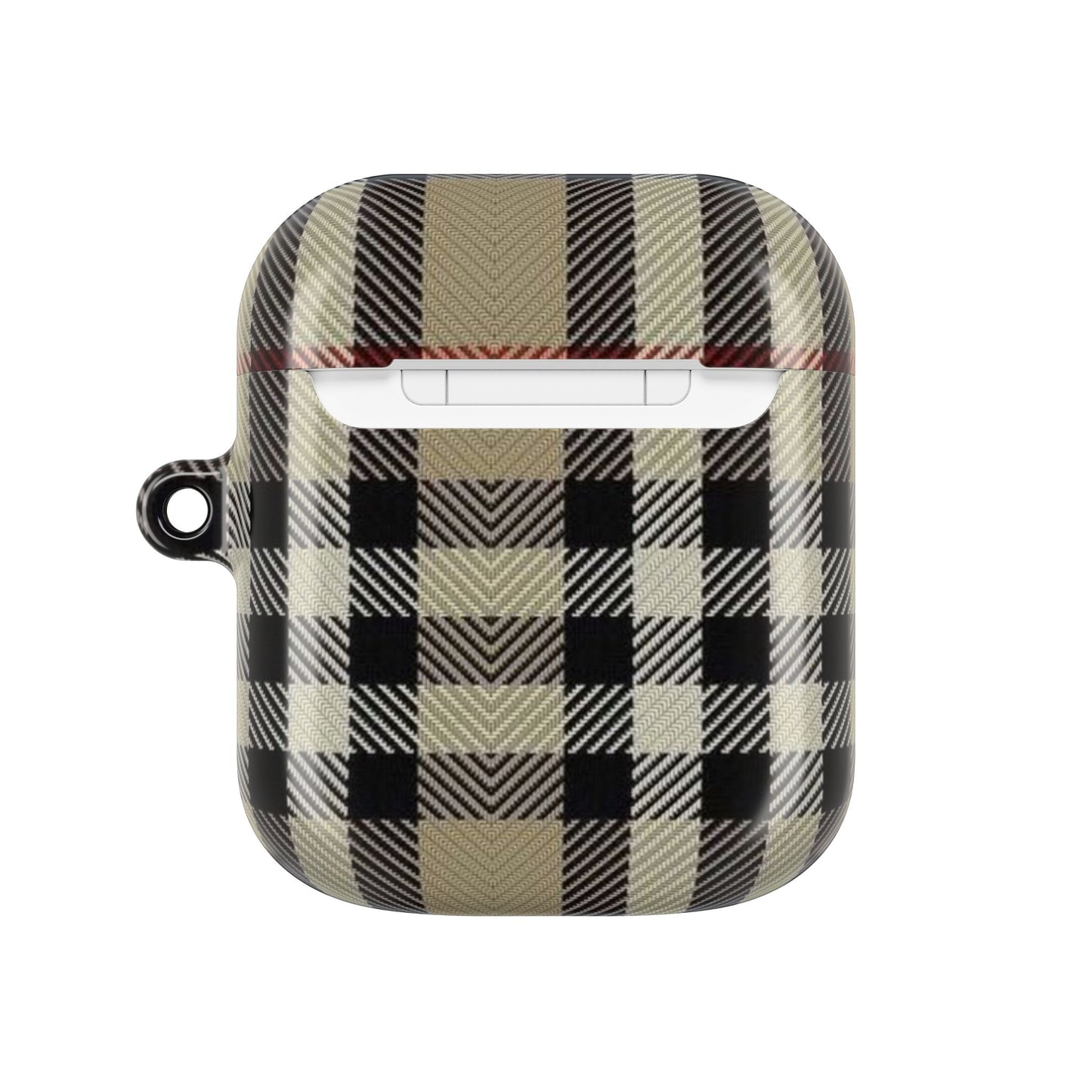 Plaid AirPod Case — Beige Classic Check Protective Cover