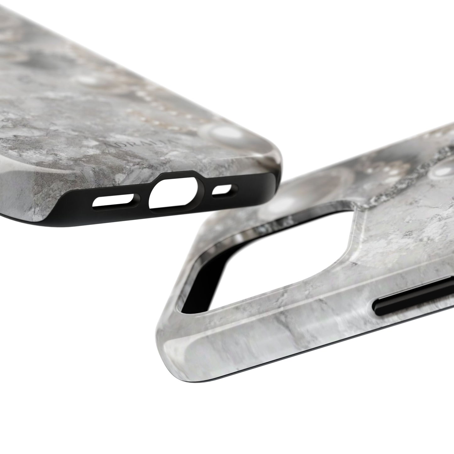 Pearl Luxe Tough Phone Case — Elegant Pearl & Crystal Protective Cover