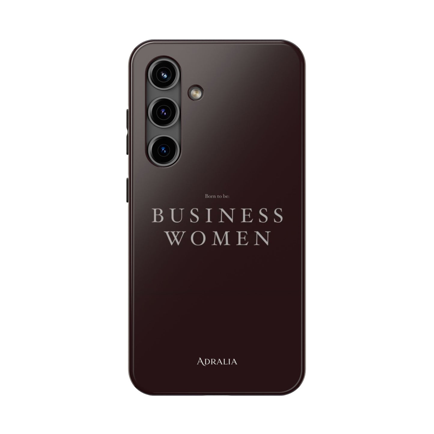 Business Women Tough Phone Case — Empowering Burgundy Protective Phone Cover