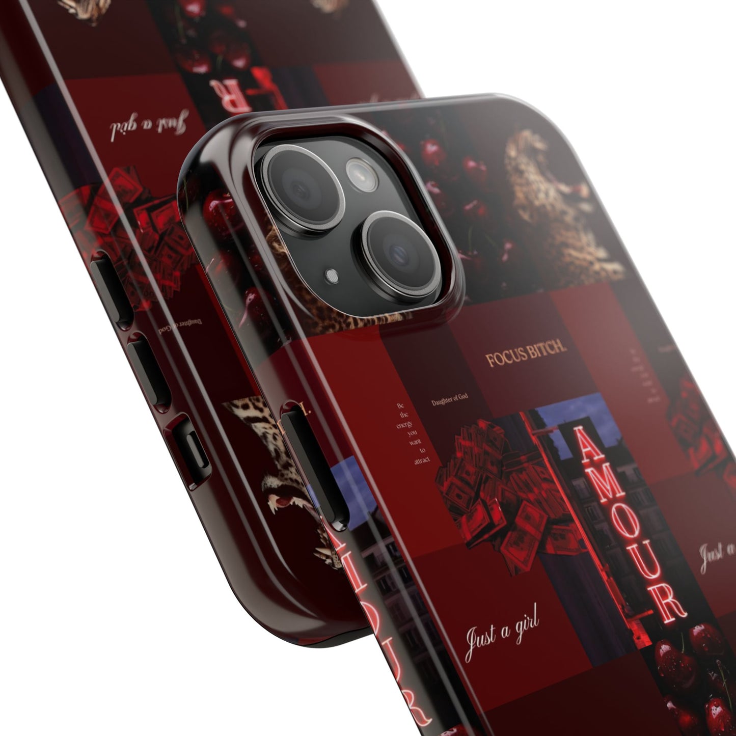 Tough Phone Case — Amour Red Leopard Graphic Protective Cover