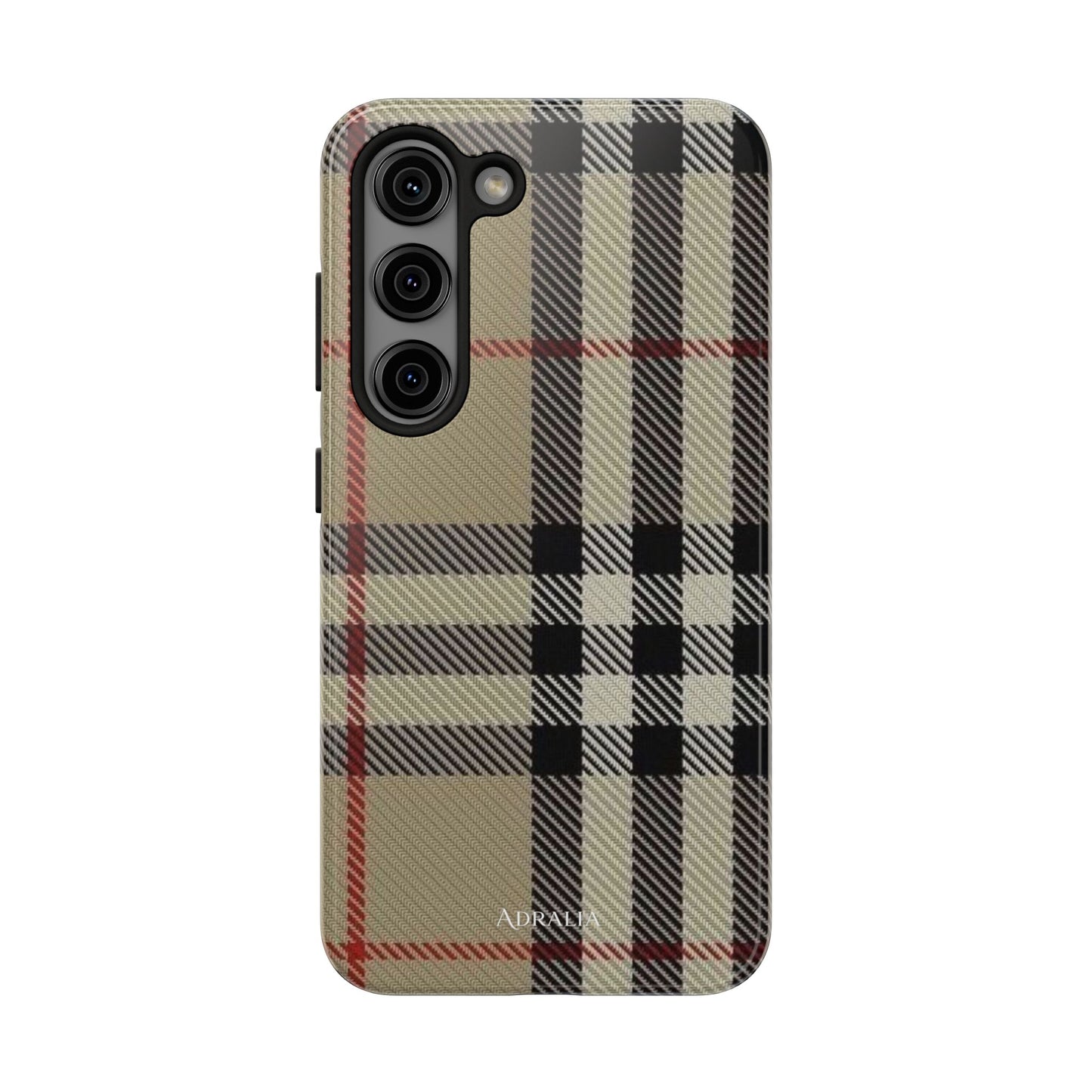 Plaid Tough Phone Case — Classic Beige Check Protective Cover